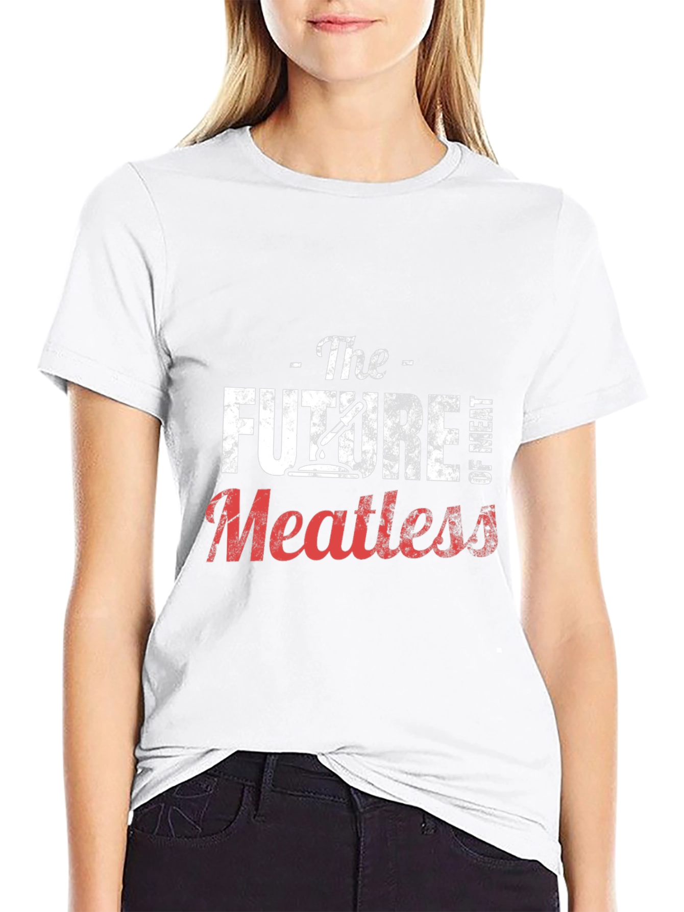 The Future of Meatless Black Graphic T-Shirt