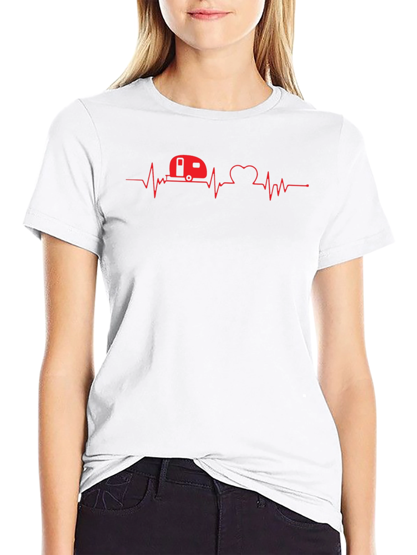 RV Heartbeat T-Shirt - Camping Love Tee