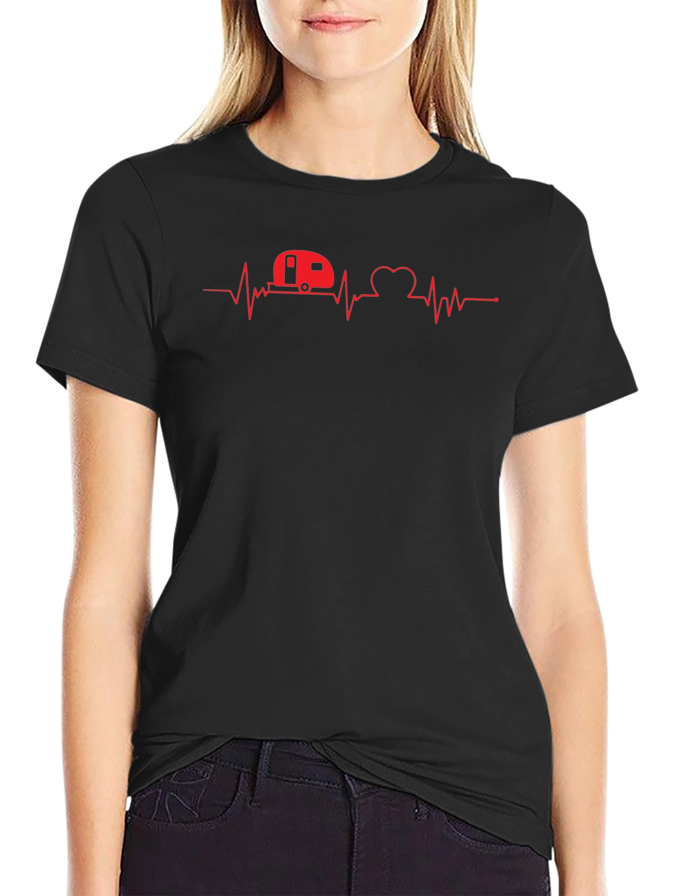 RV Heartbeat T-Shirt - Camping Love Tee
