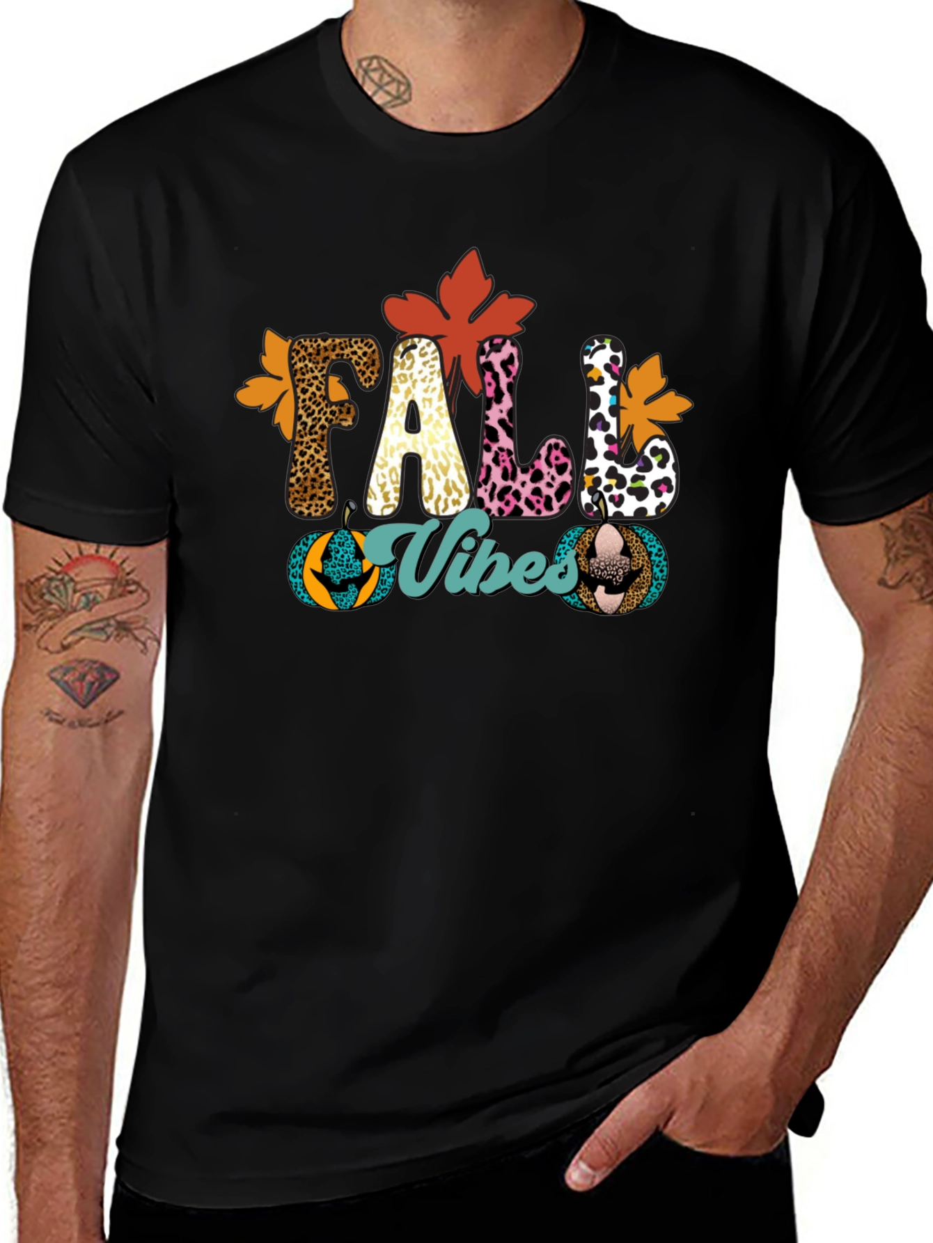 Fall Vibes Leopard Print T-Shirt