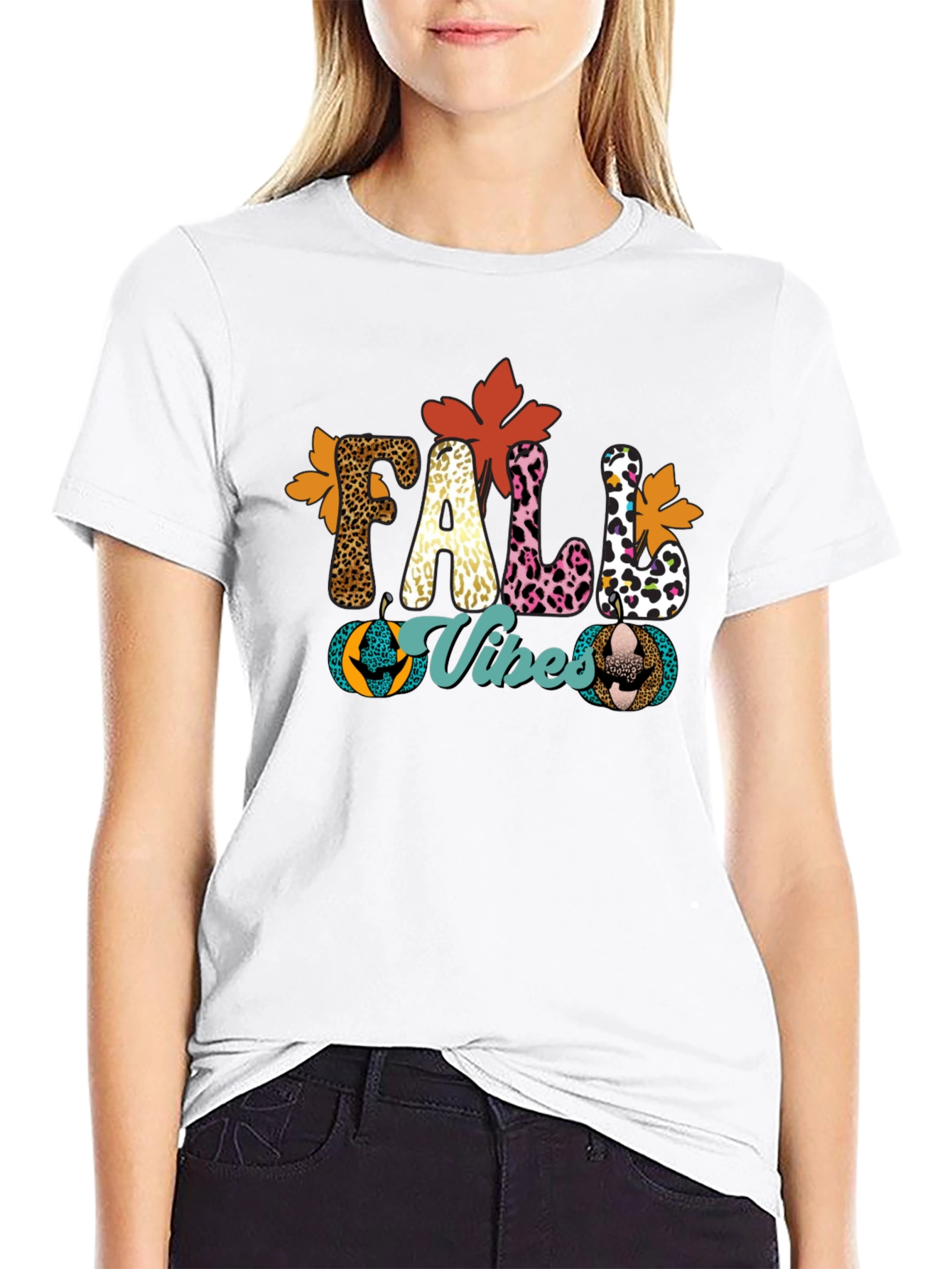 Fall Vibes Leopard Print T-Shirt