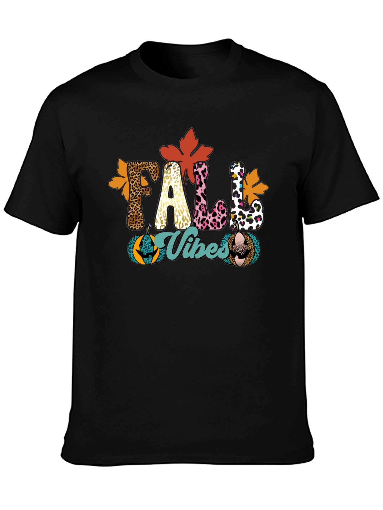 Fall Vibes Leopard Print T-Shirt