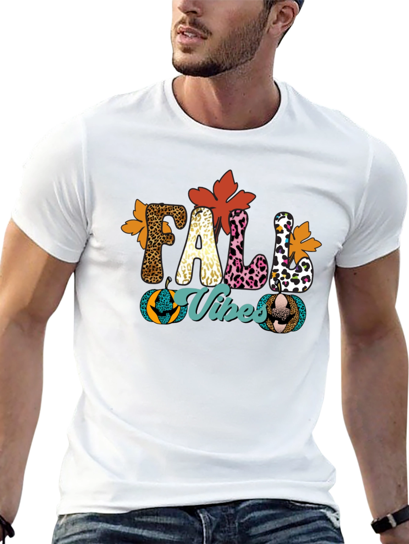 Fall Vibes Leopard Print T-Shirt