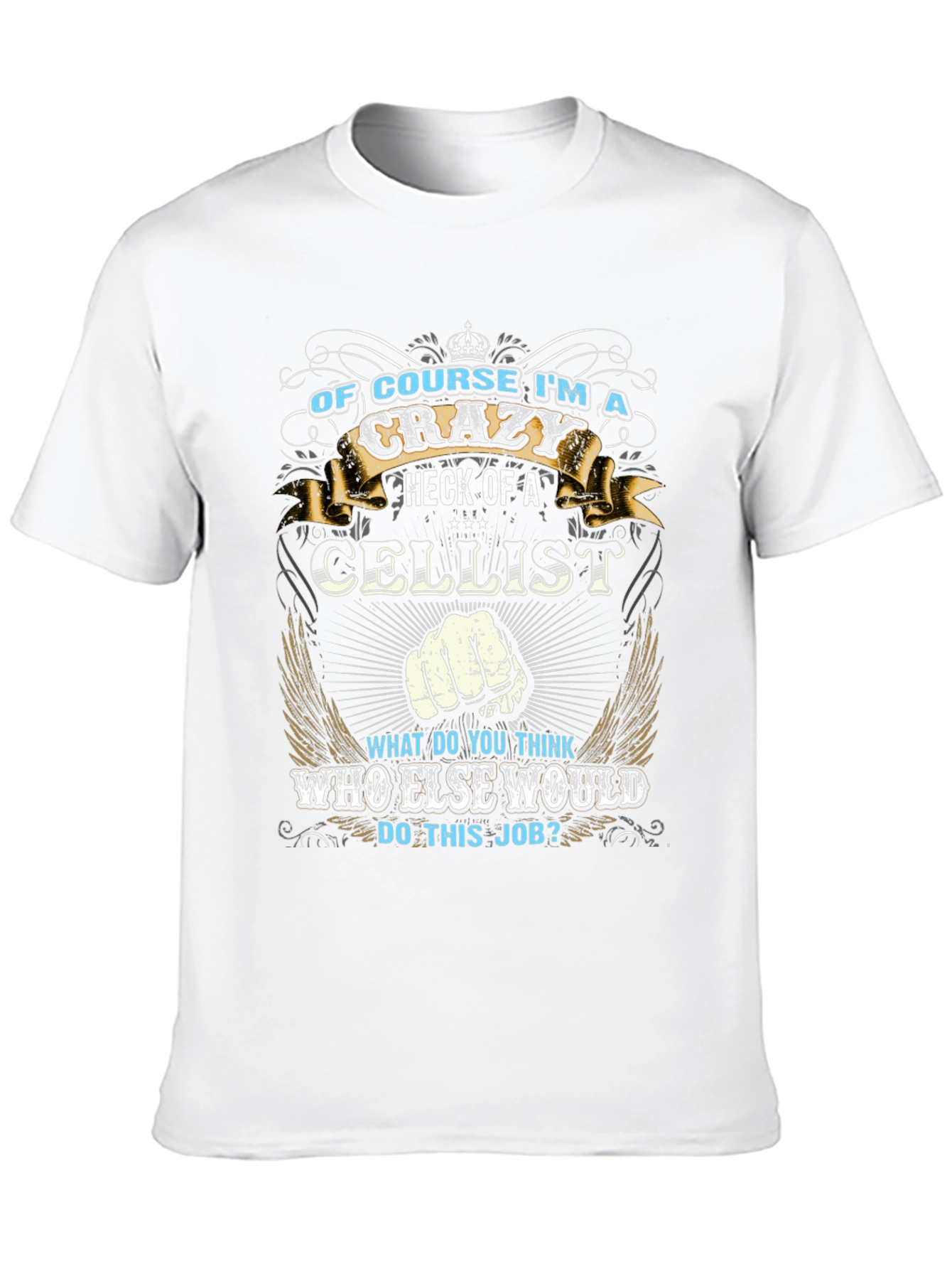 Crazy Cellist T-Shirt: Music Lovers Apparel