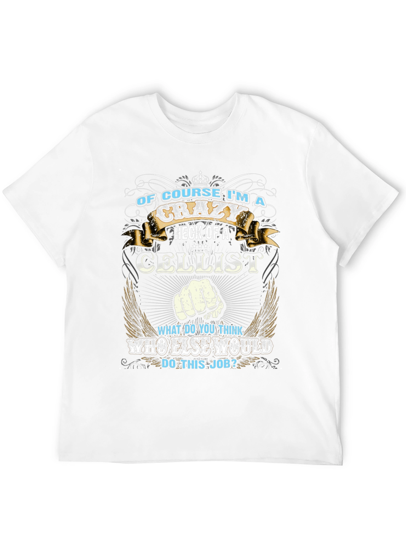 Crazy Cellist T-Shirt: Music Lovers Apparel