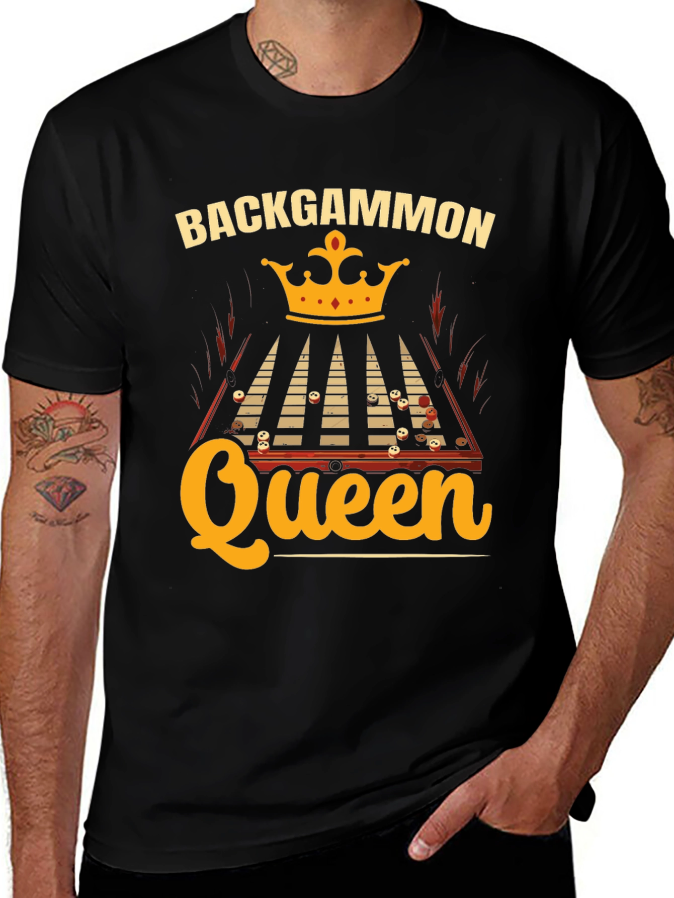 Backgammon Queen Graphic Tee