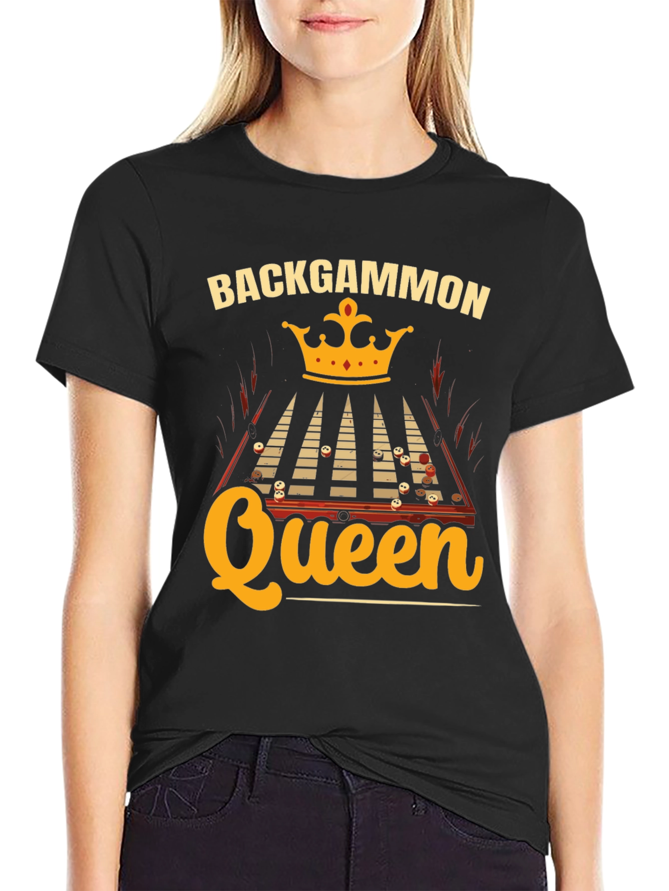 Backgammon Queen Graphic Tee