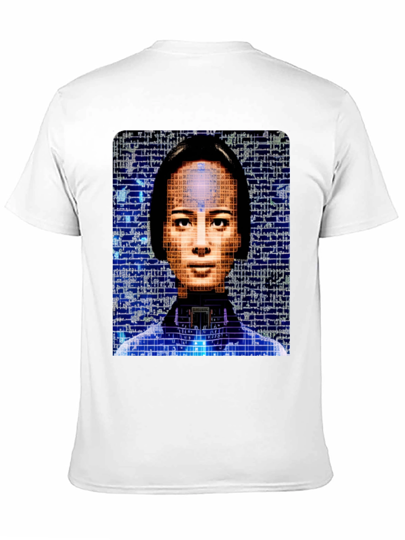 AI Portrait Black T-Shirt