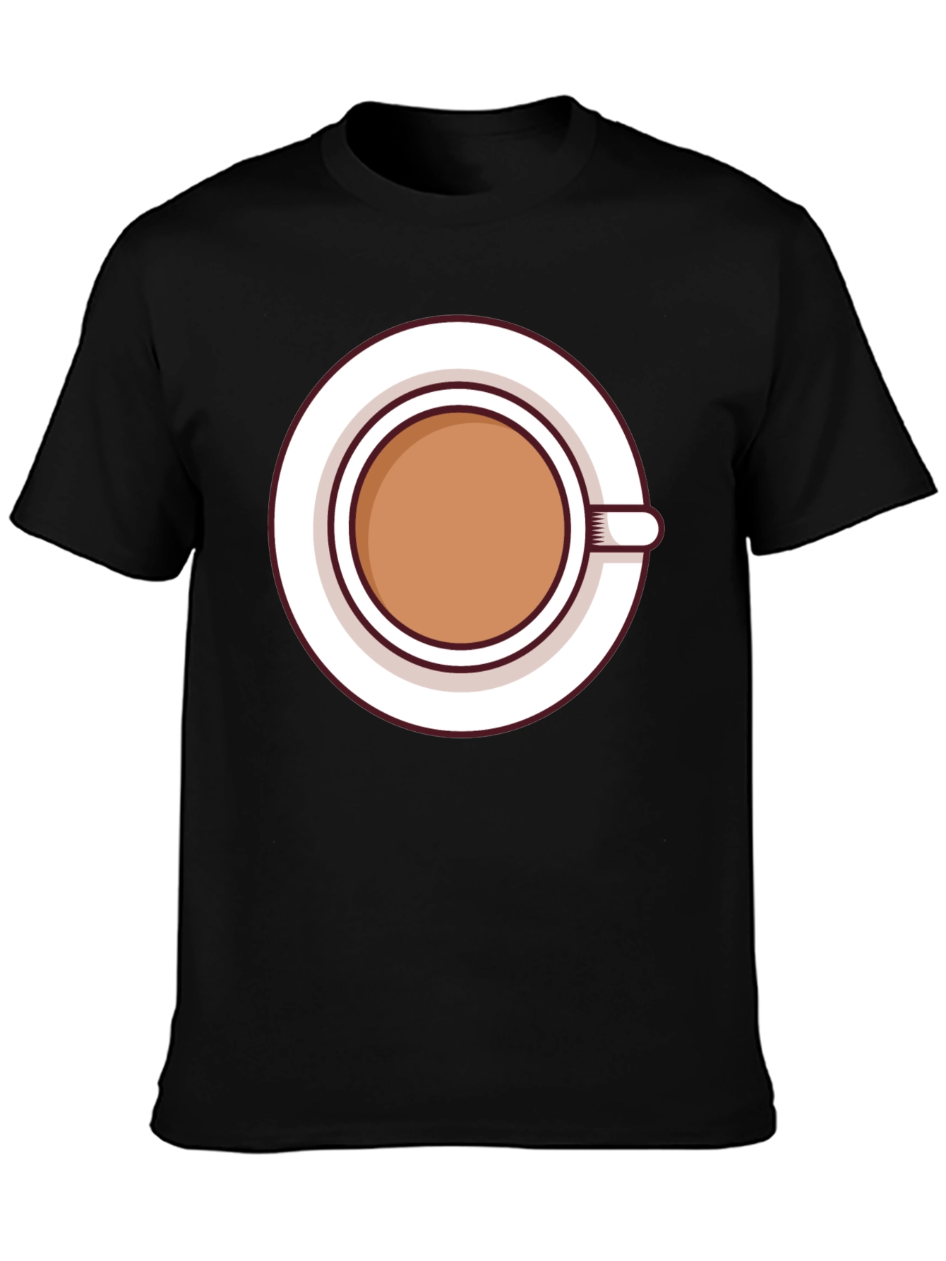 Coffee Cup Graphic Tee - Casual Black T-Shirt