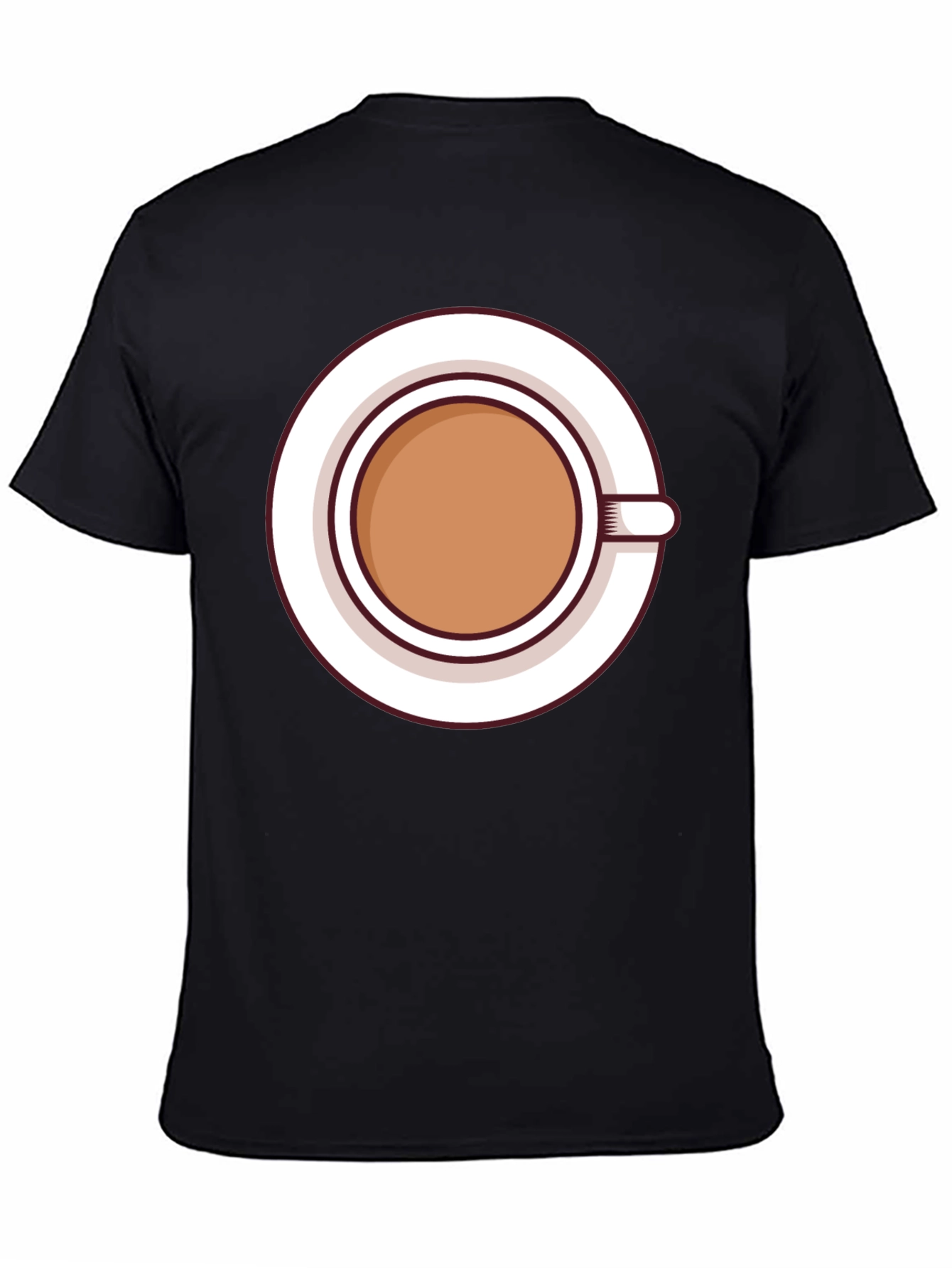 Coffee Cup Graphic Tee - Casual Black T-Shirt