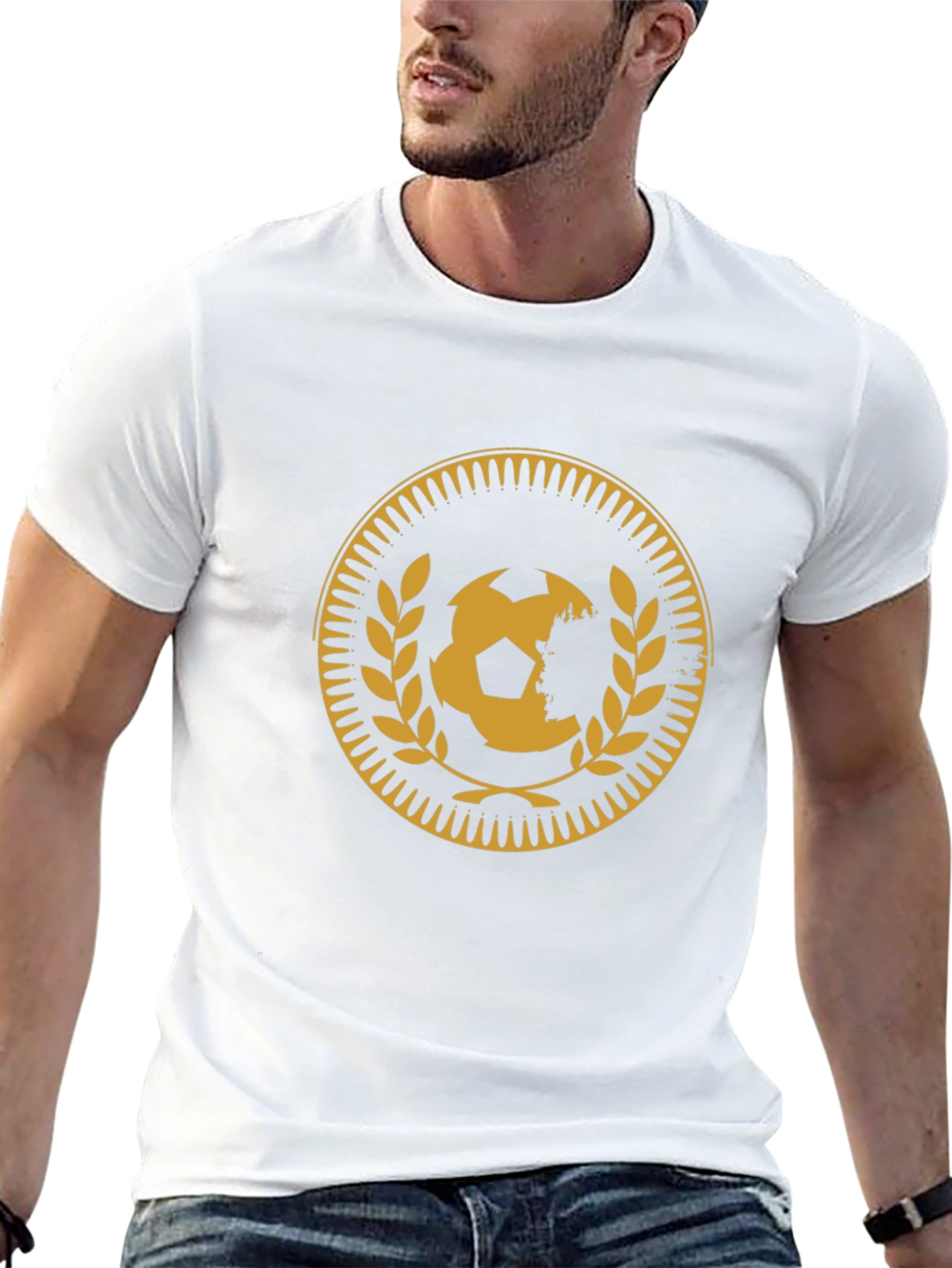 Soccer Ball Medallion Black T-Shirt