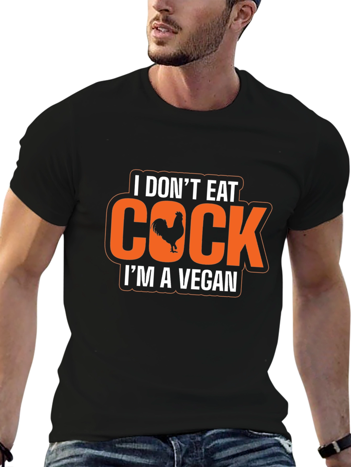 Vegan Humor T-Shirt - I Dont Eat Cock