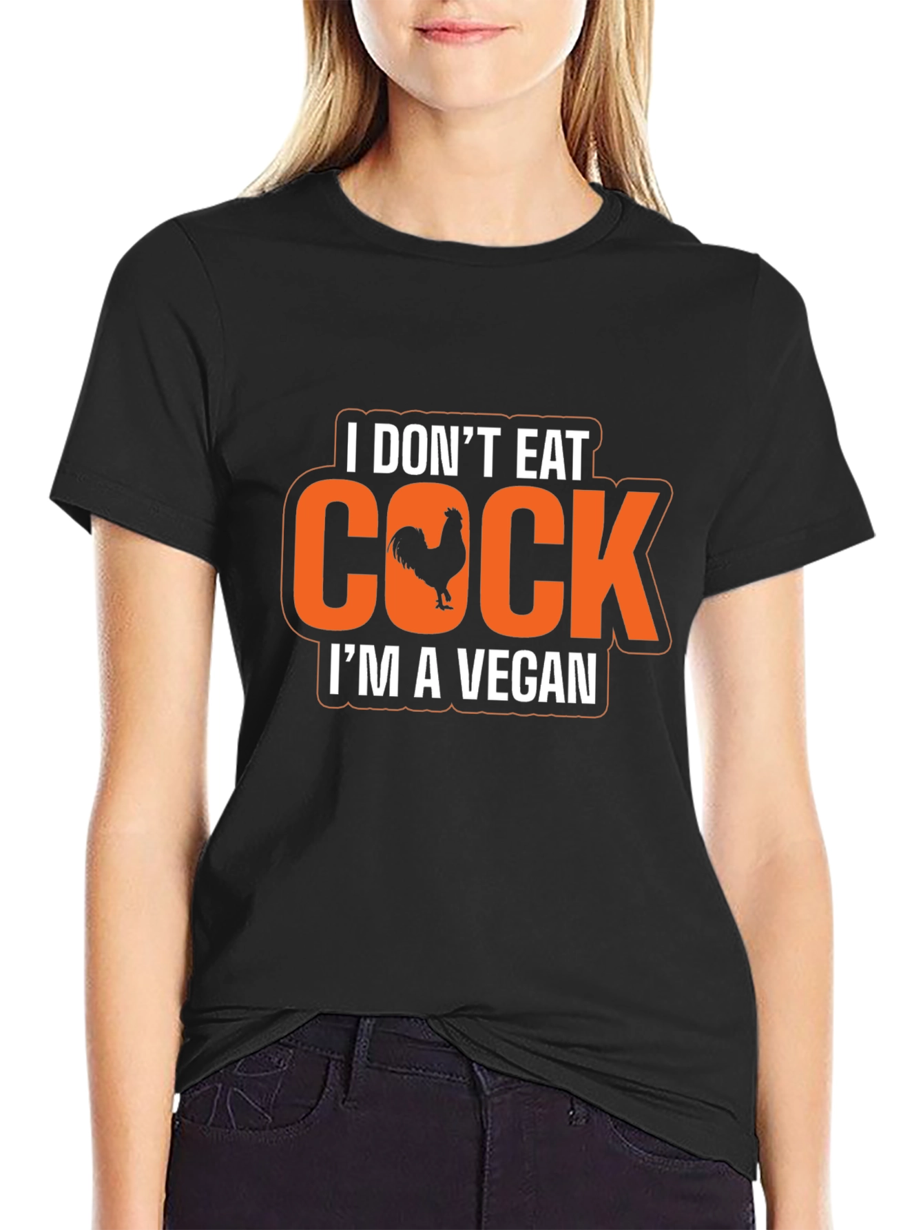 Vegan Humor T-Shirt - I Dont Eat Cock