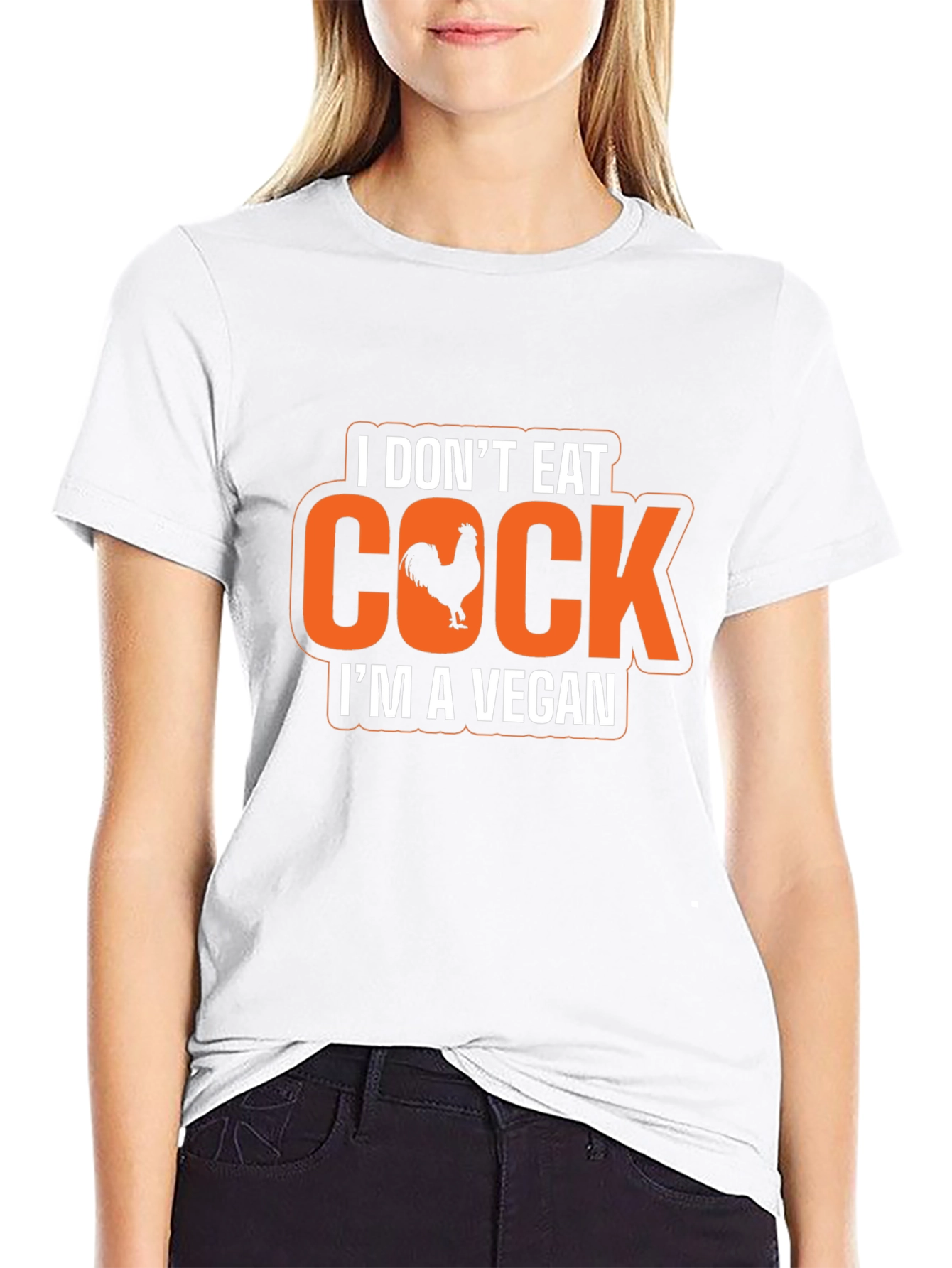 Vegan Humor T-Shirt - I Dont Eat Cock