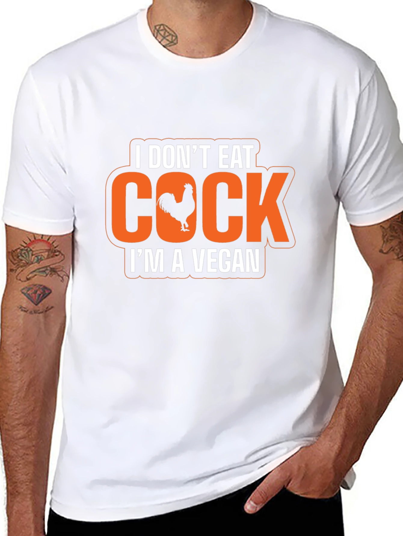 Vegan Humor T-Shirt - I Dont Eat Cock