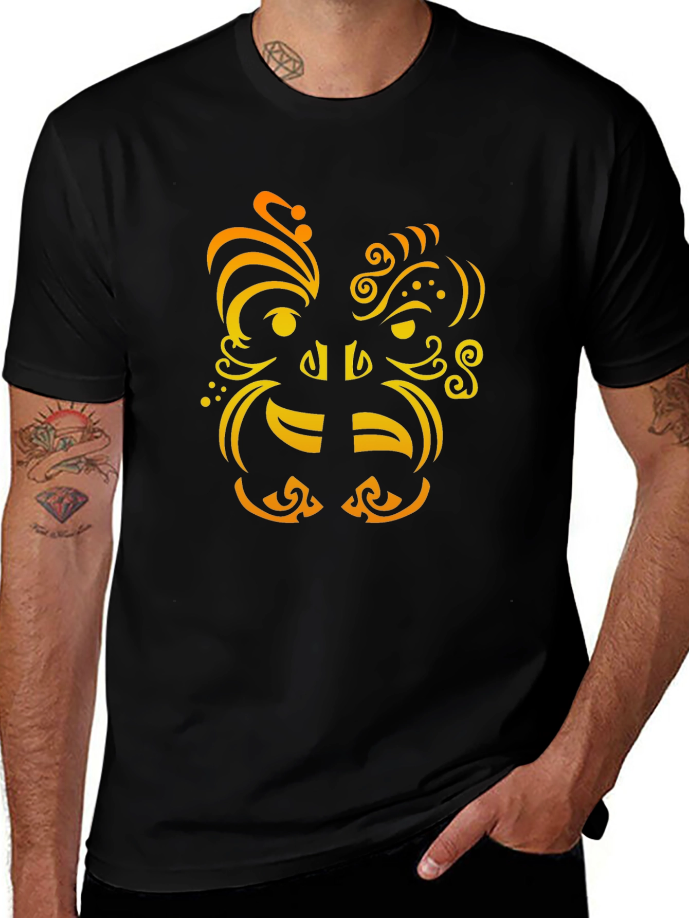 Tribal Art Tee - Unique Graphic Print T-Shirt