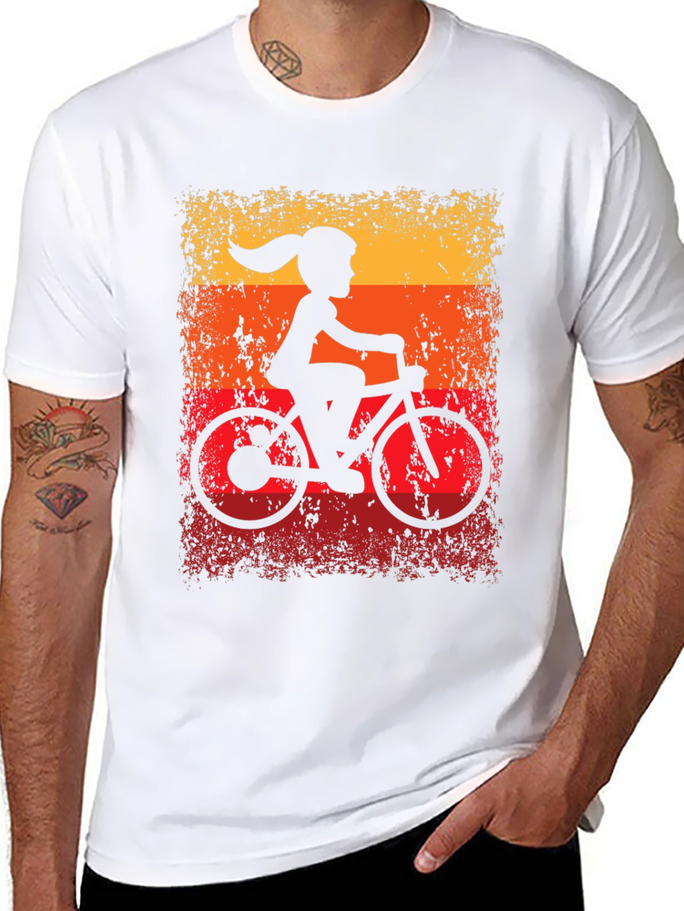 Retro Cycling Girl T-Shirt