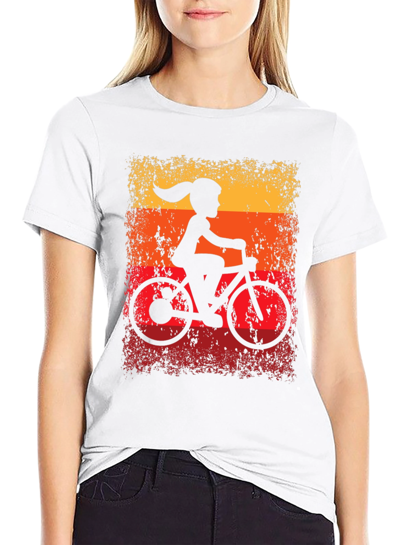 Retro Cycling Girl T-Shirt