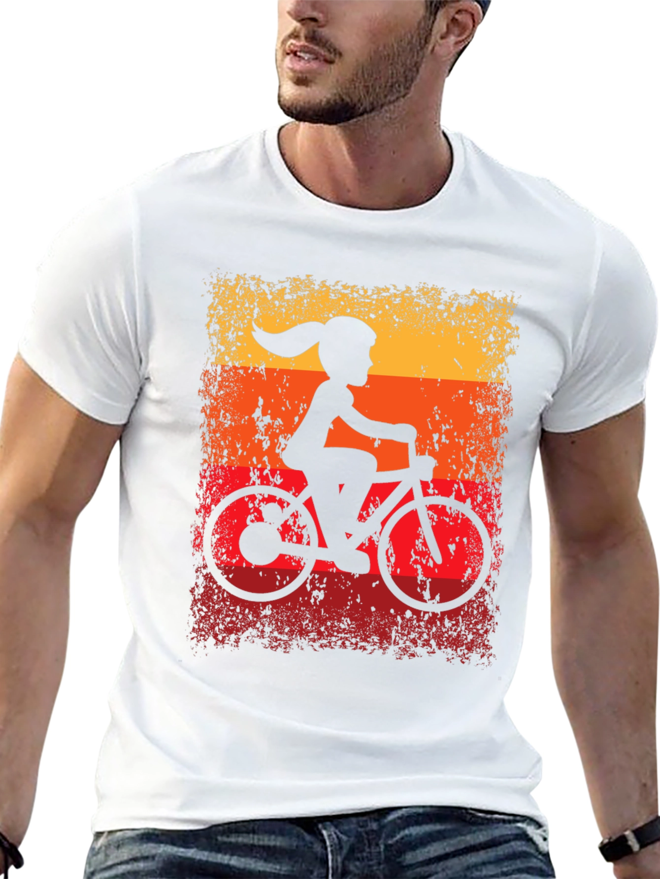 Retro Cycling Girl T-Shirt