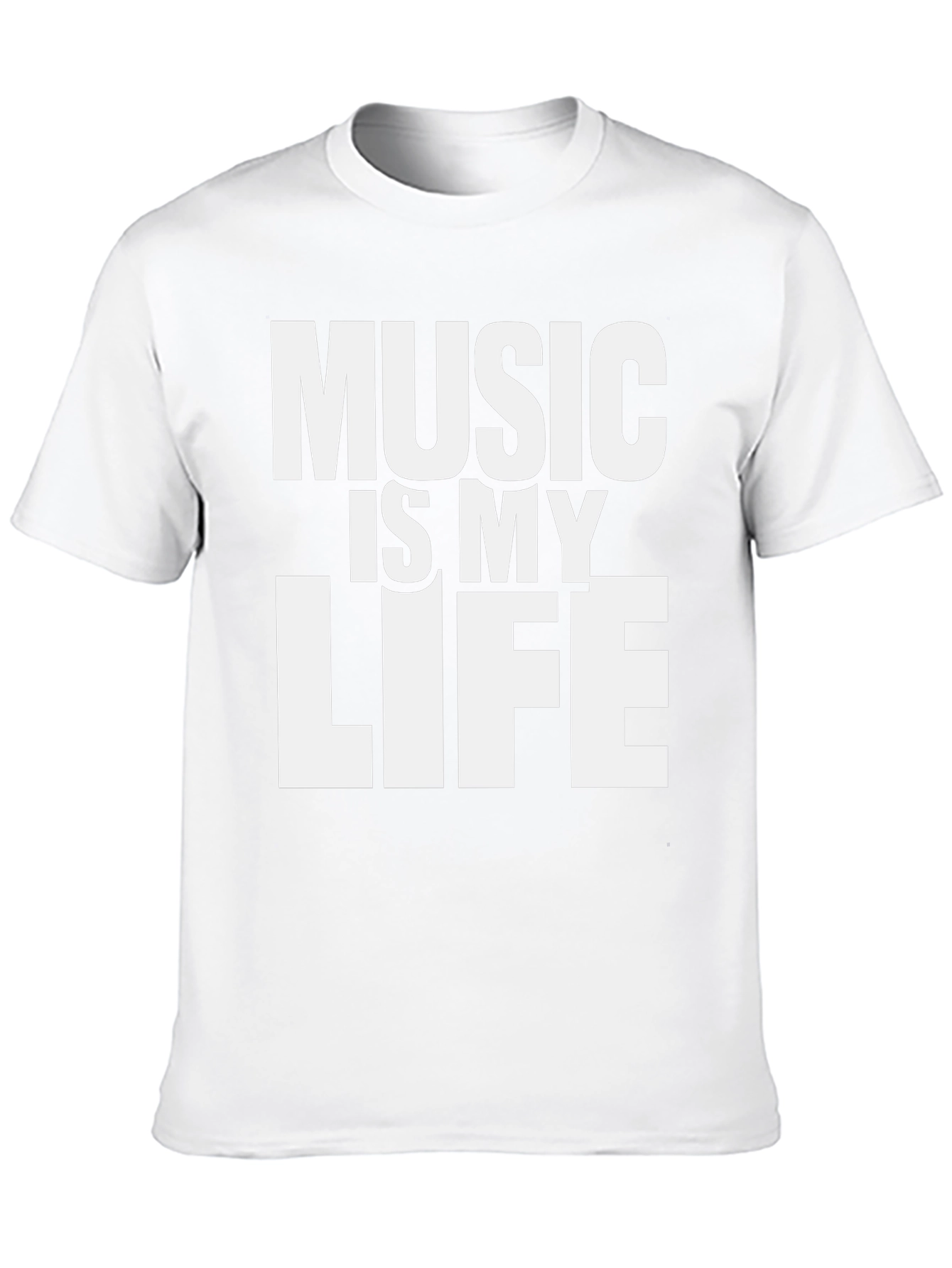 Music is My Life Graphic T-Shirt - Black