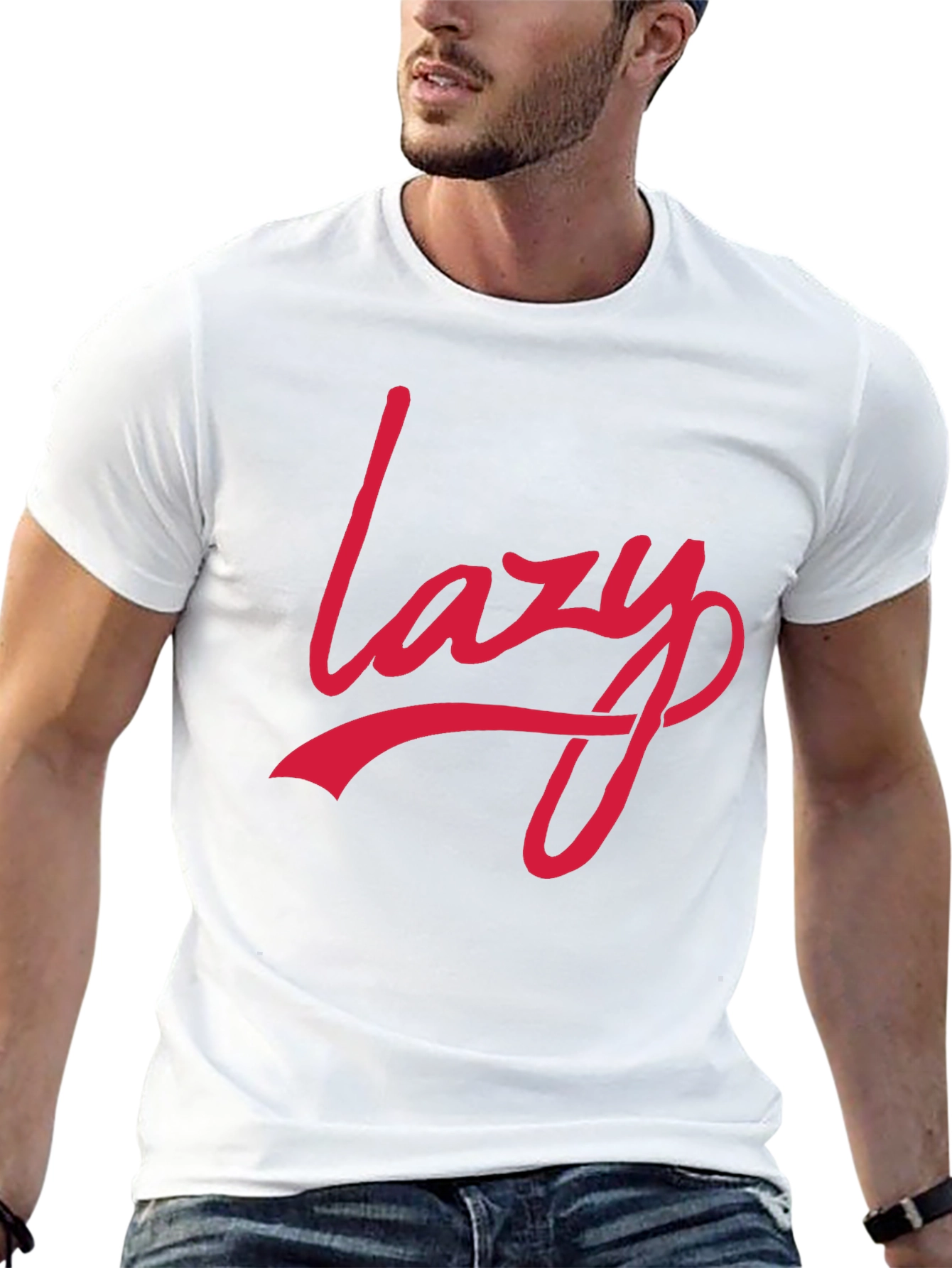 Lazy Graphic Print T-Shirt - Stylish Casual Tee