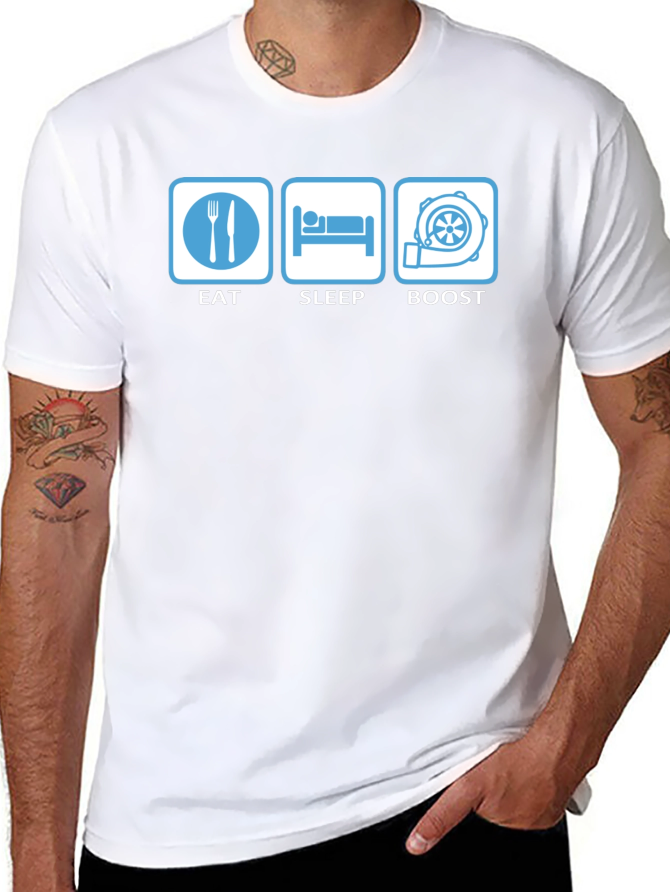 Eat Sleep Boost T-Shirt - Car Enthusiast Apparel