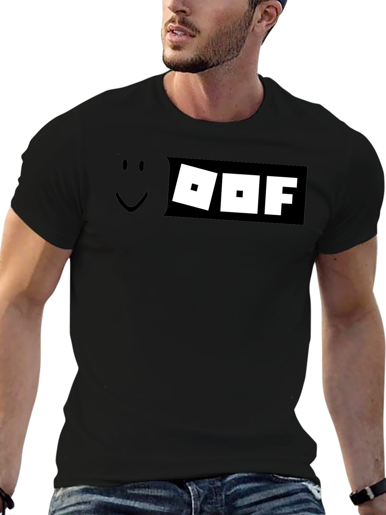 Roblox Oof T-Shirt - Black Graphic Tee Gamer Style