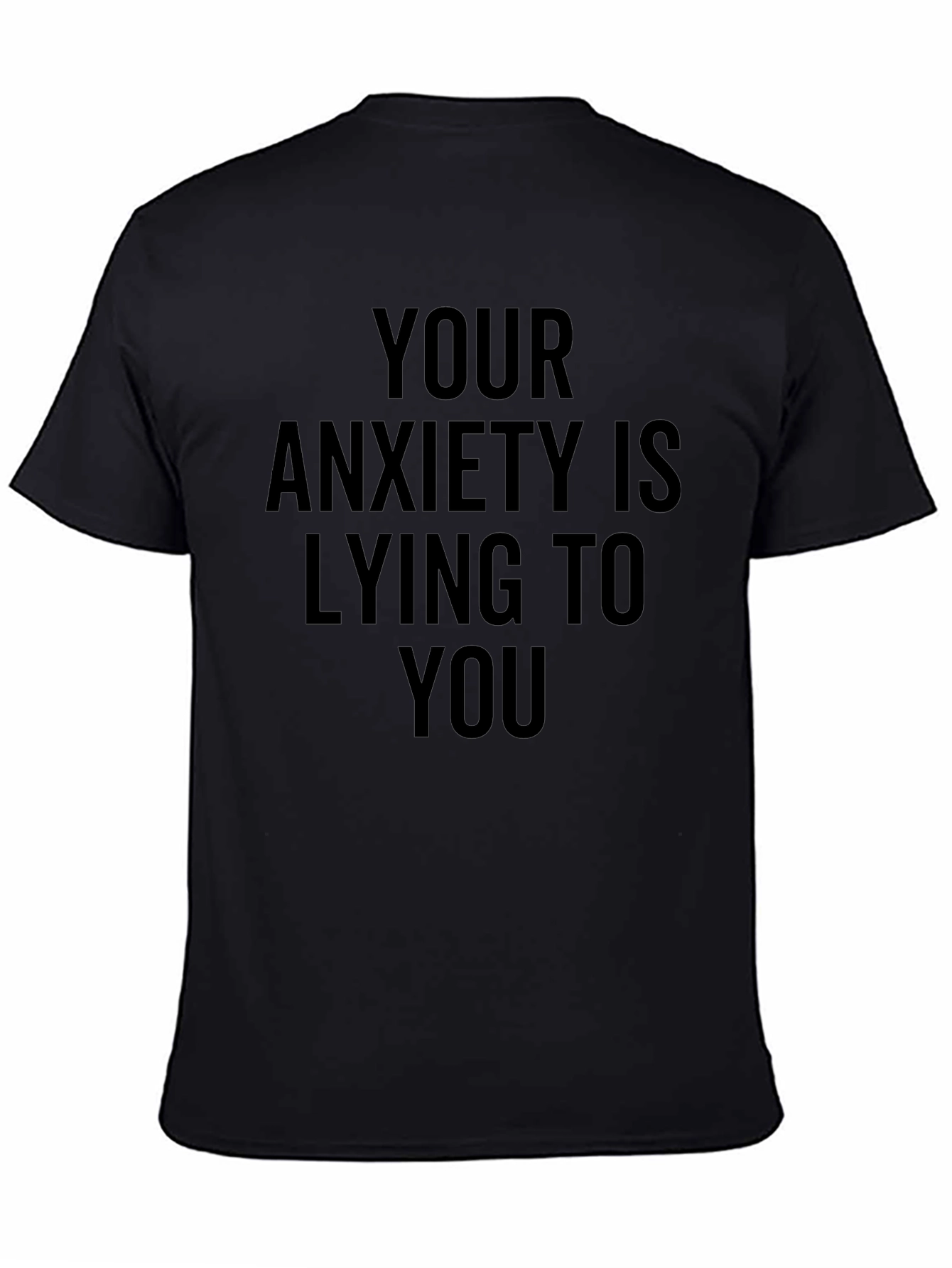 Anxiety Awareness Graphic Tee - Black Cotton T-Shirt