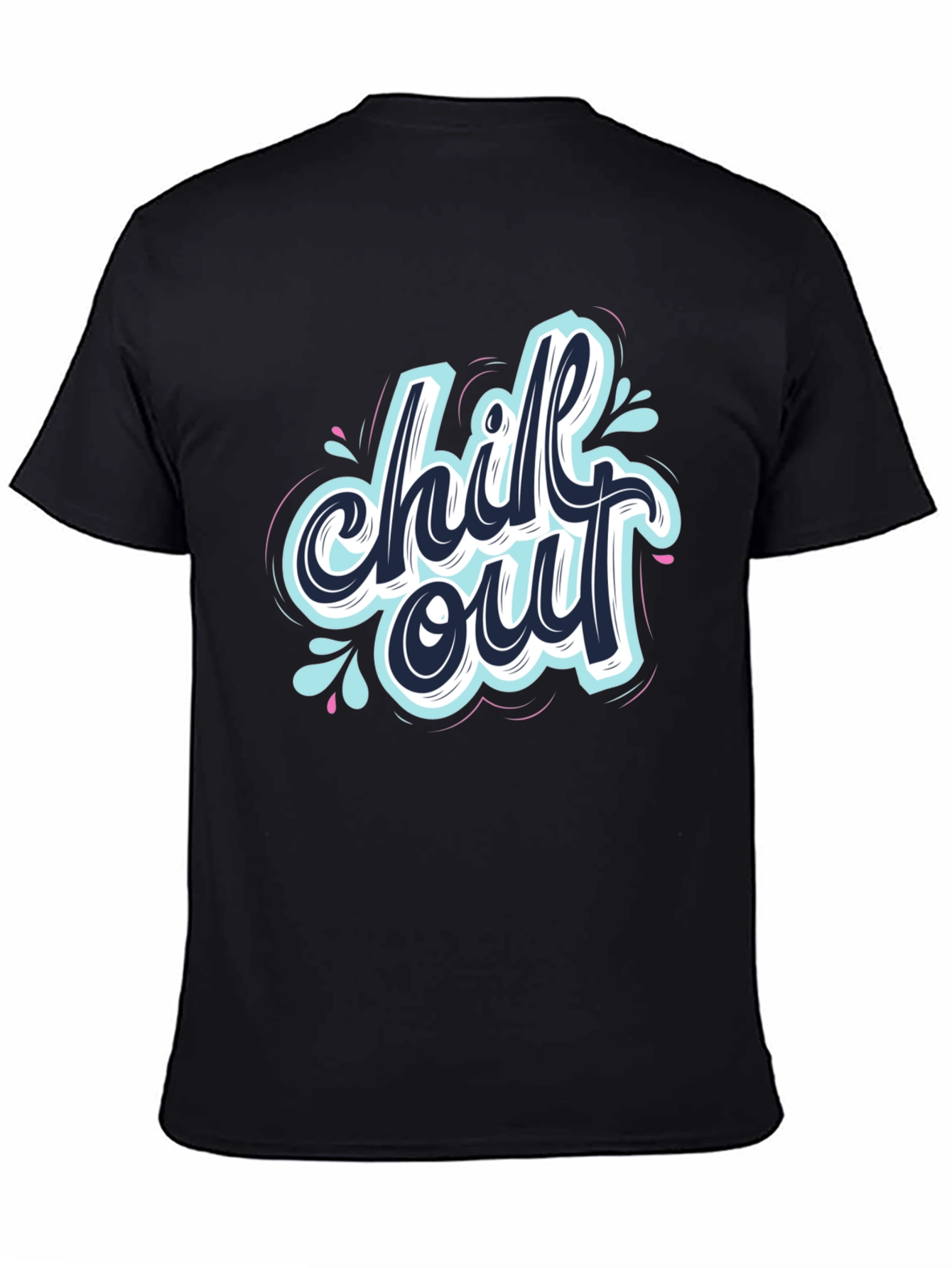 Chill Out Graphic Black T-Shirt