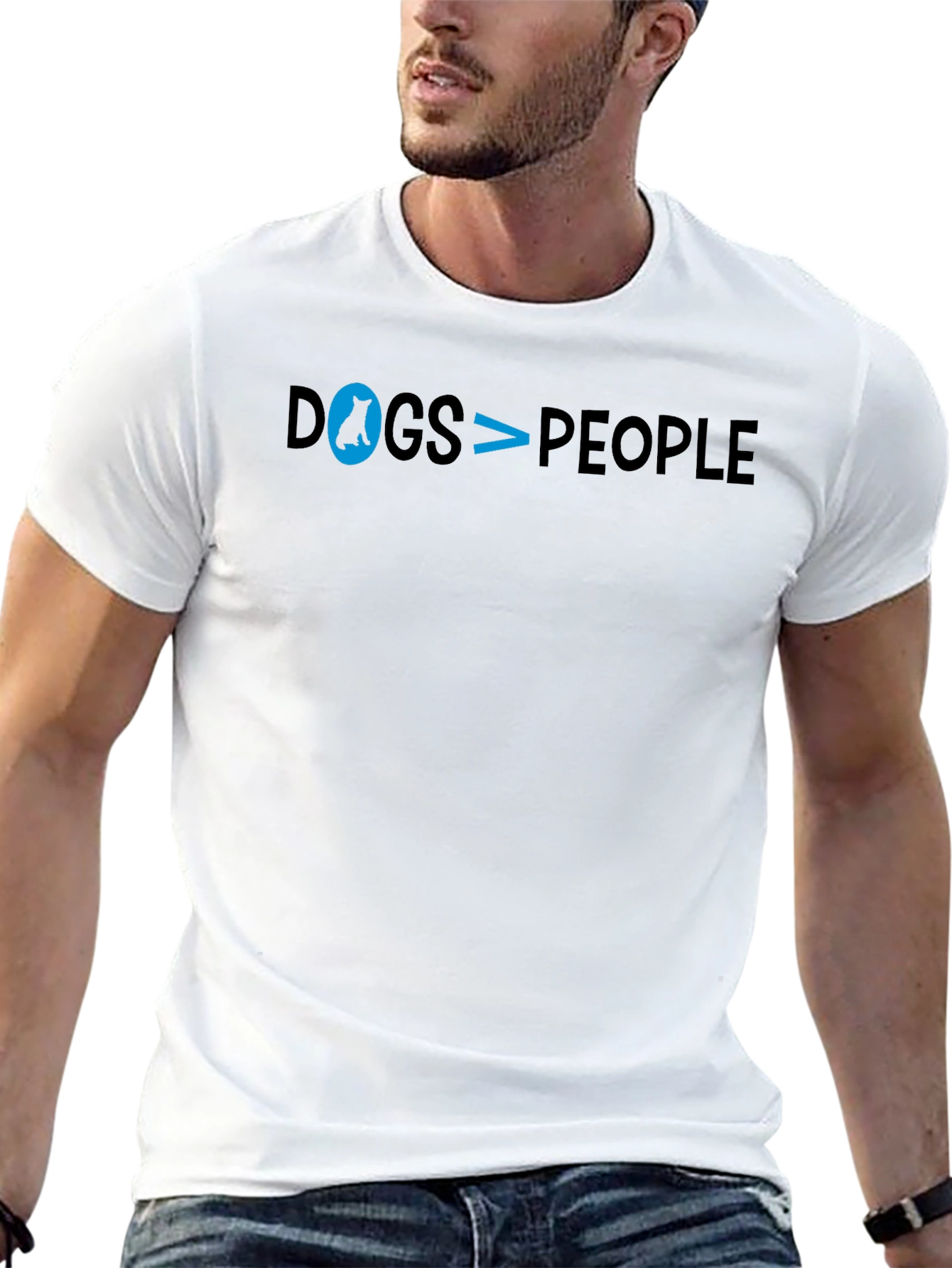 Dogs are Better T-Shirt: Black Cotton Casual Tee