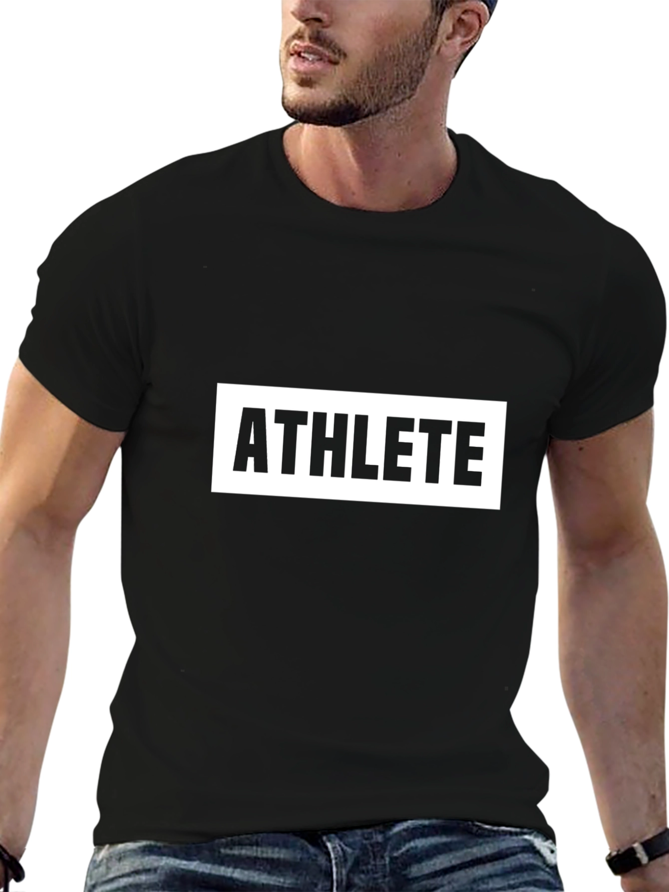 Athlete Graphic Black T-Shirt - Premium Quality