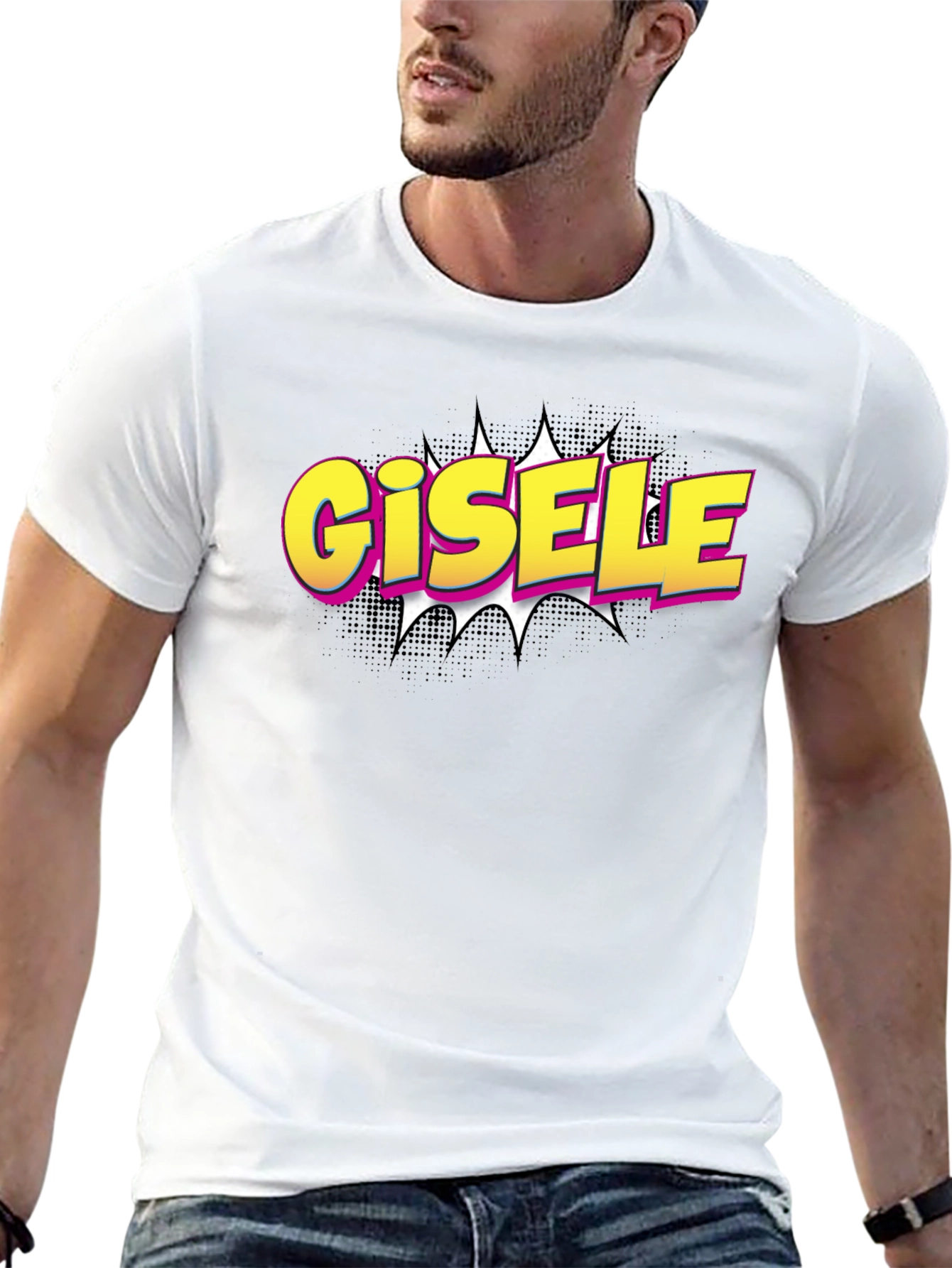 Gisele Comic Style T-Shirt - Black