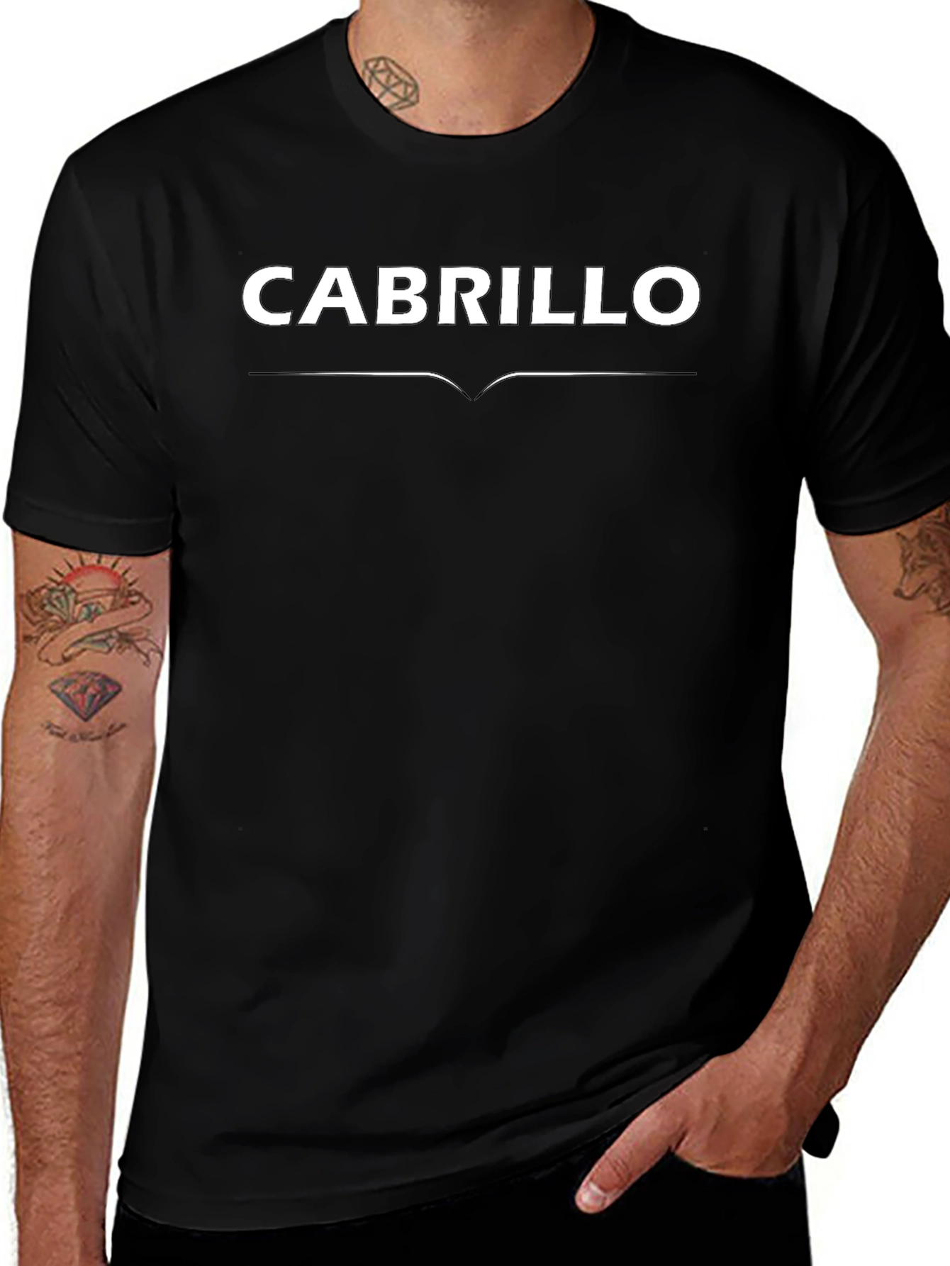 Cabrillo Text Graphic Black T-Shirt
