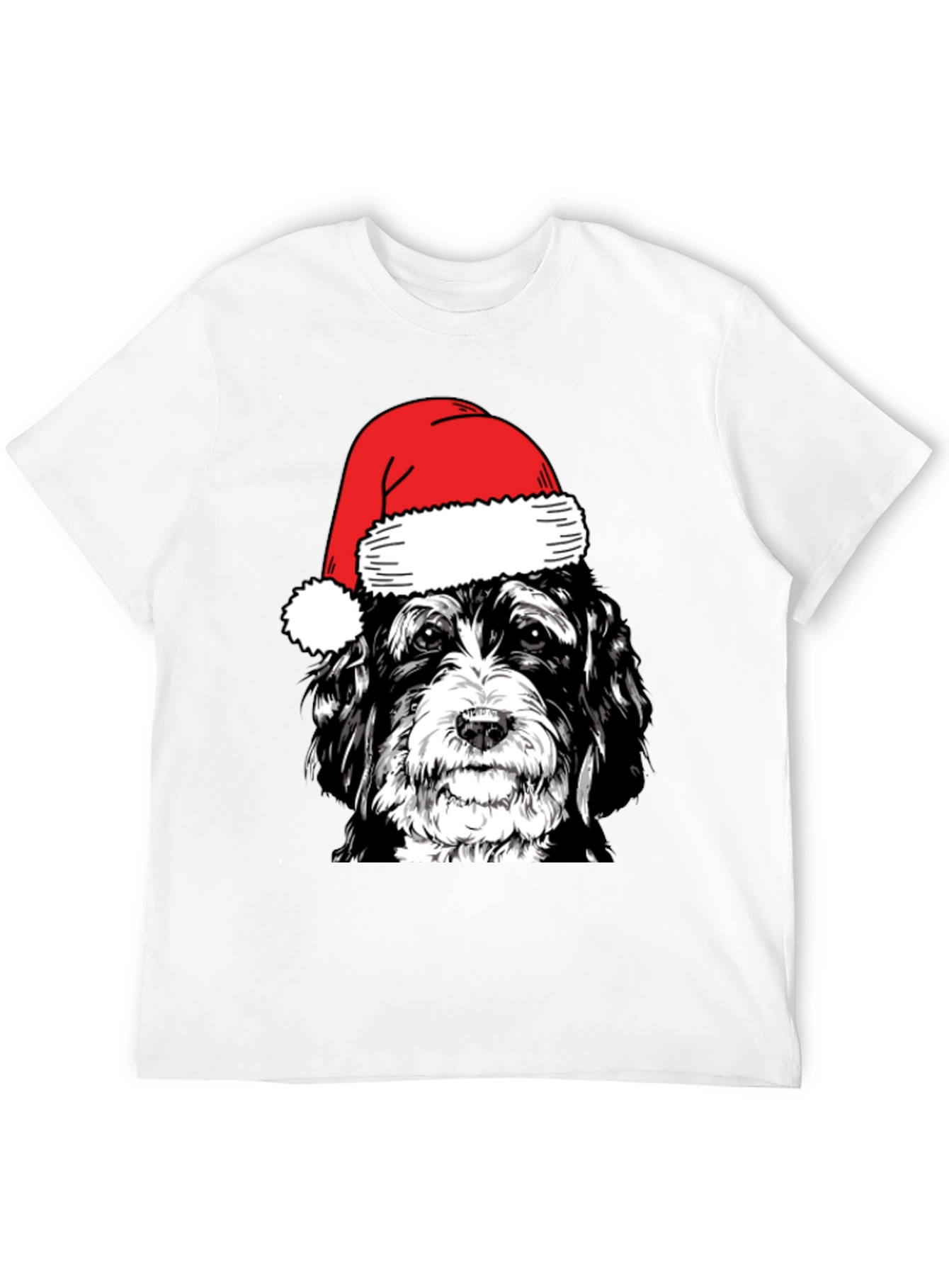 Festive Dog Santa Hat T-Shirt