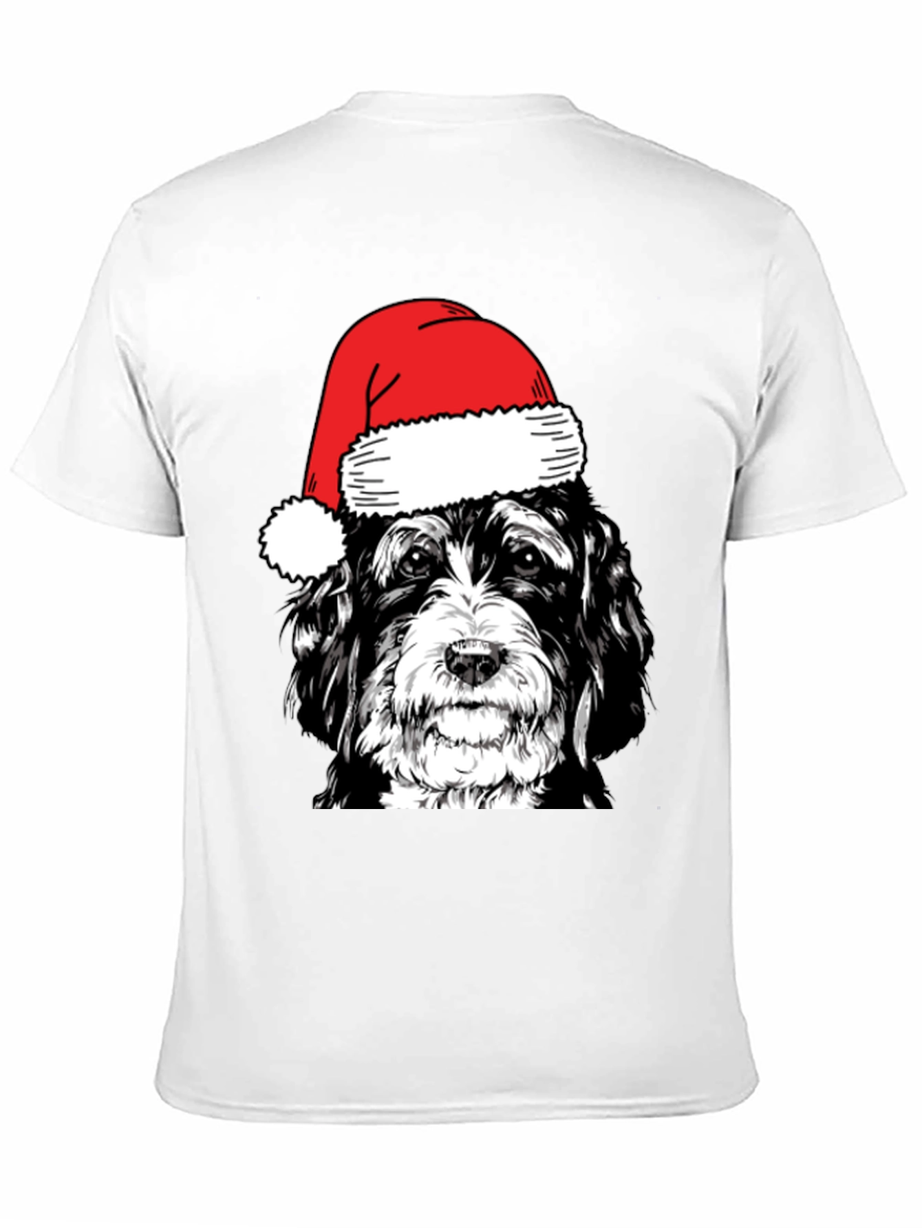Festive Dog Santa Hat T-Shirt