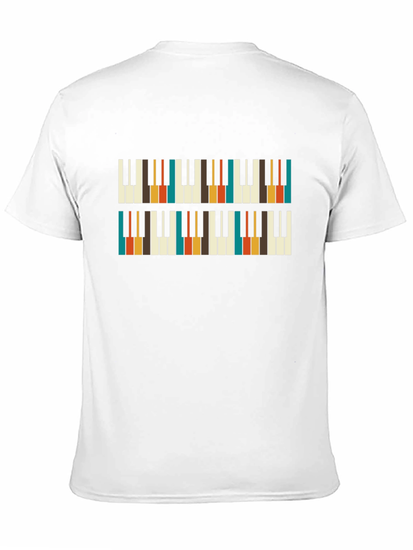 Retro Piano Keys Pattern T-Shirt