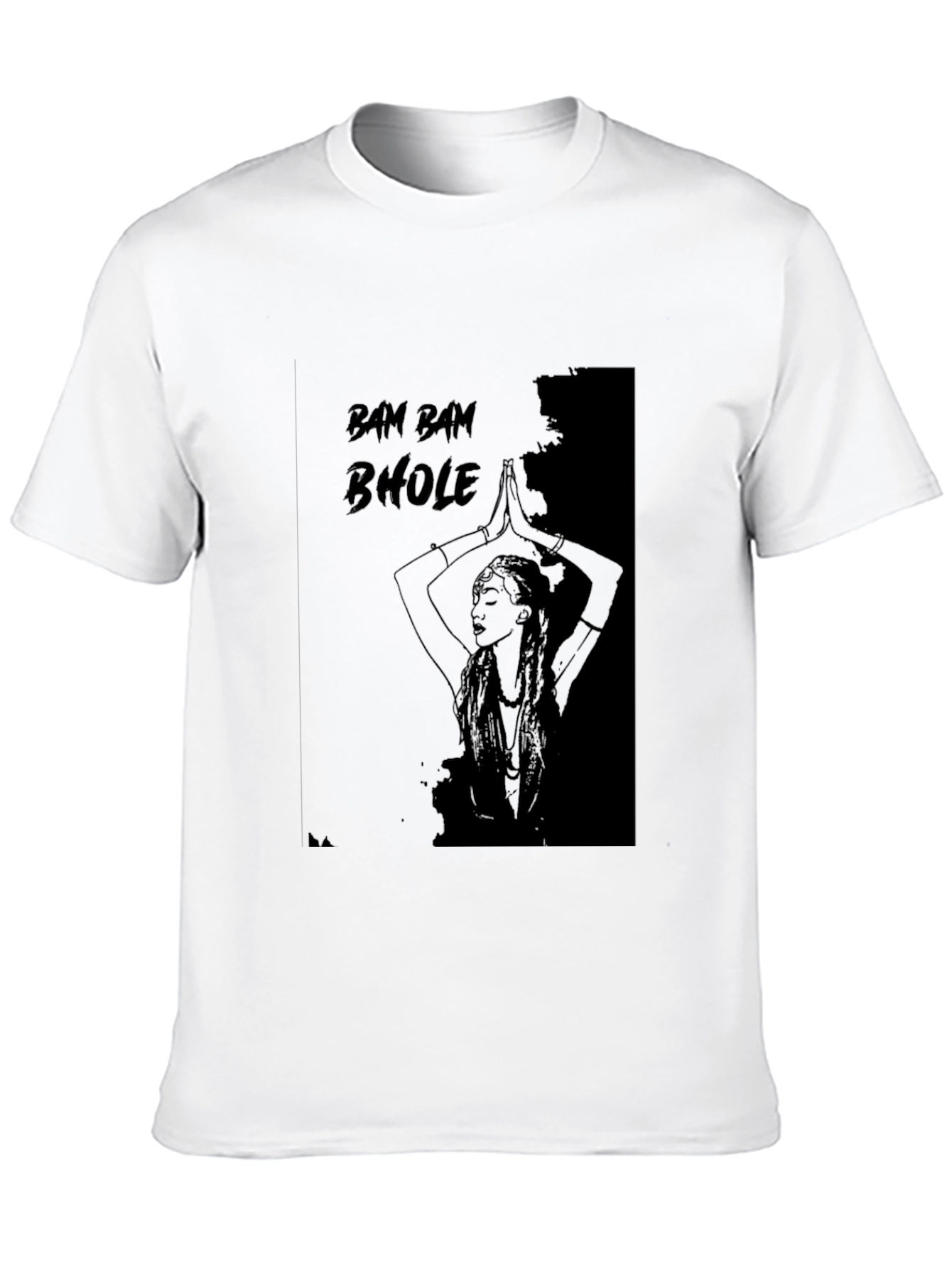 Bam Bam Bhole Graphic Black T-Shirt
