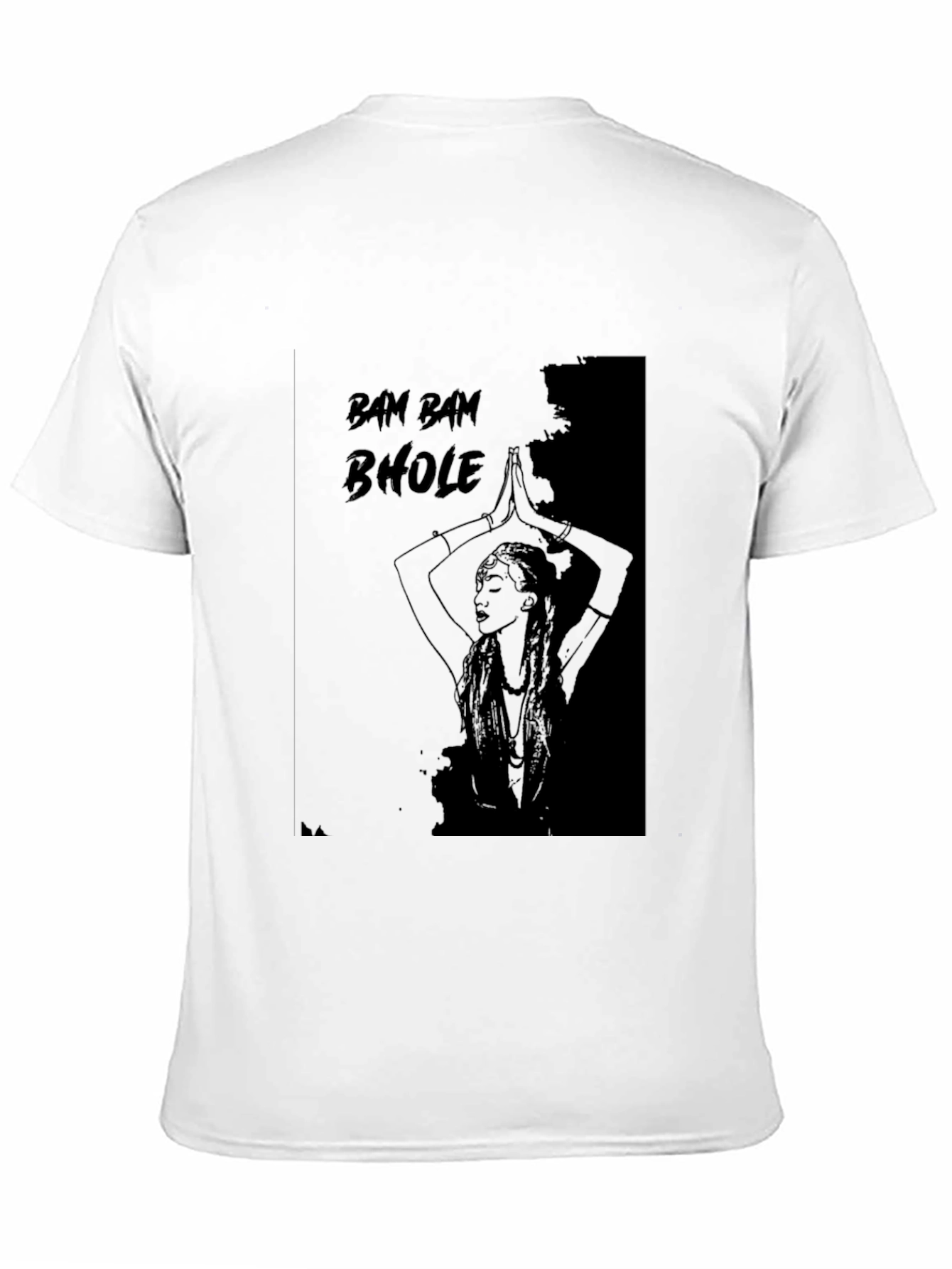 Bam Bam Bhole Graphic Black T-Shirt