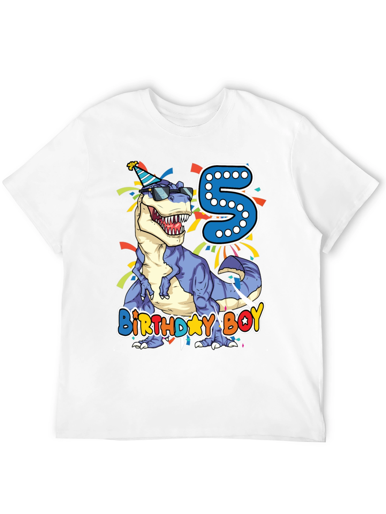 Birthday Boy Dinosaur T-Shirt - Age 5