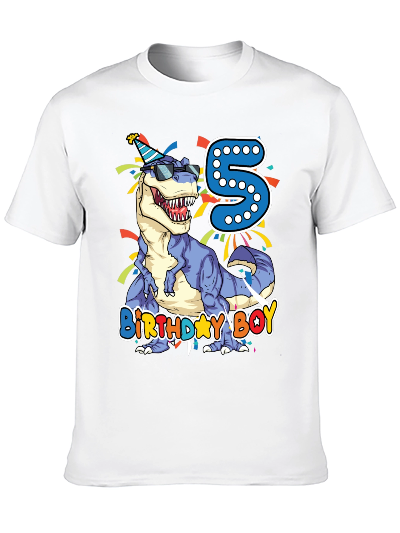 Birthday Boy Dinosaur T-Shirt - Age 5