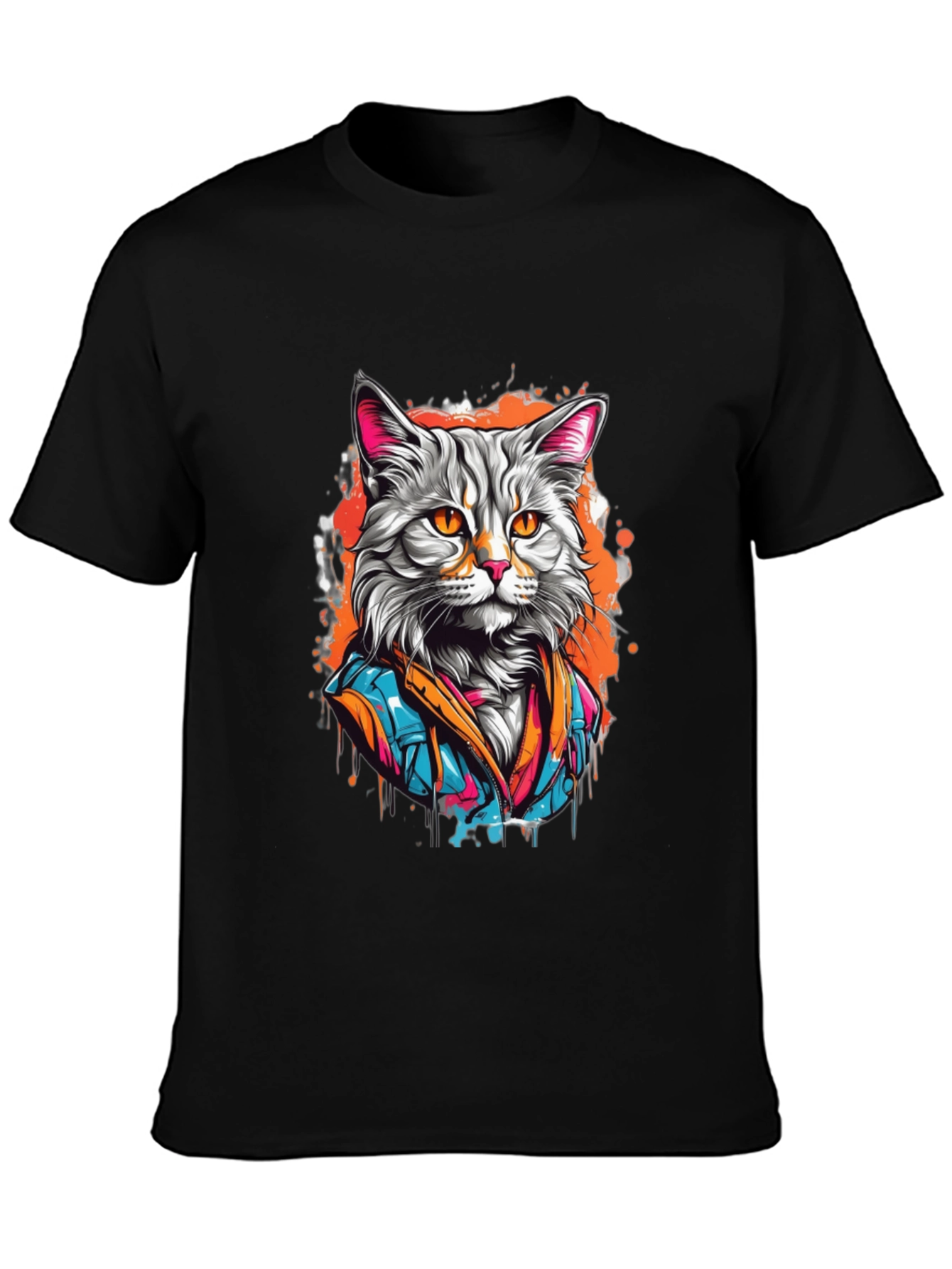 Cool Cat T-Shirt - Artistic Design