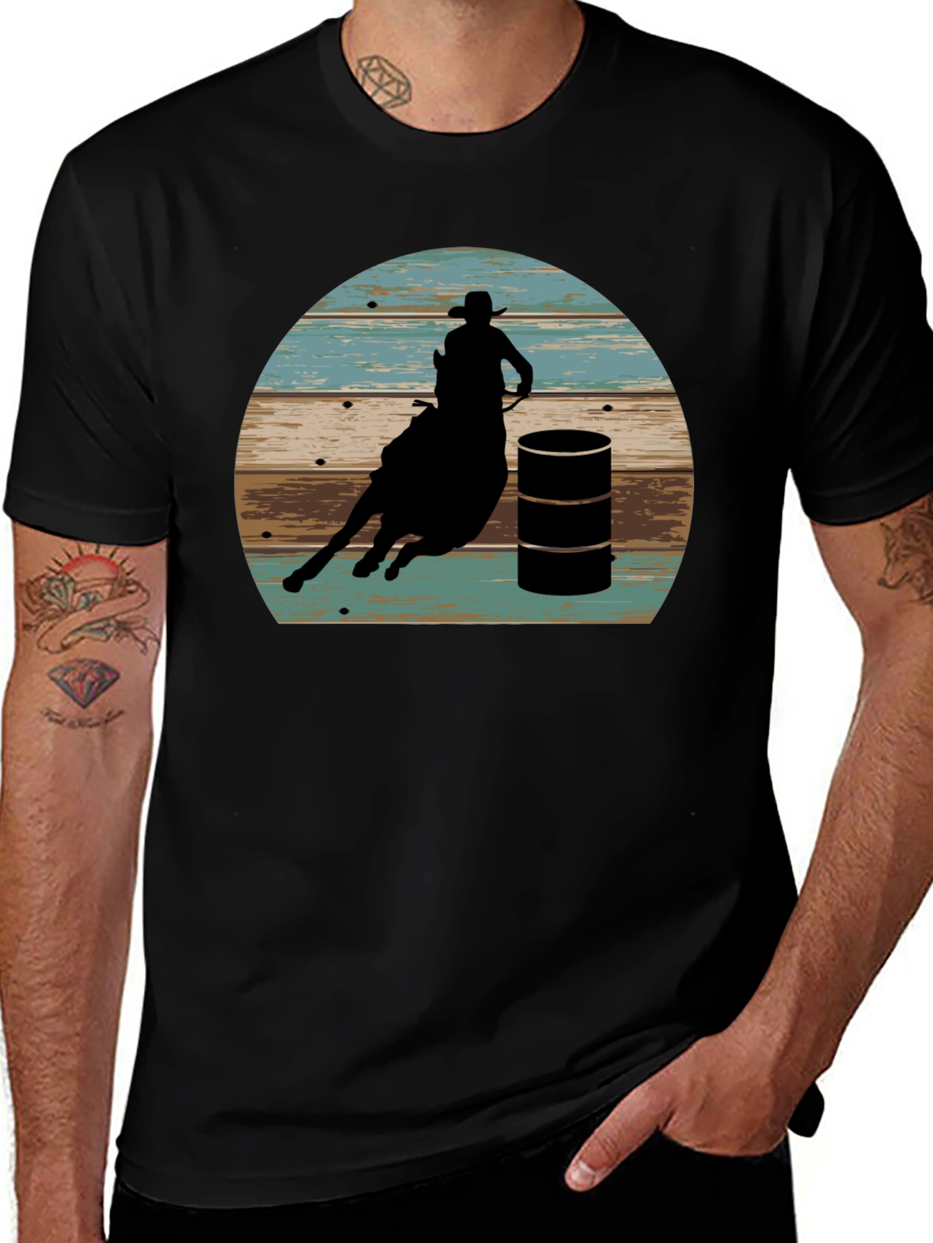 Barrel Racing Graphic Tee - Rodeo Western Shirt
