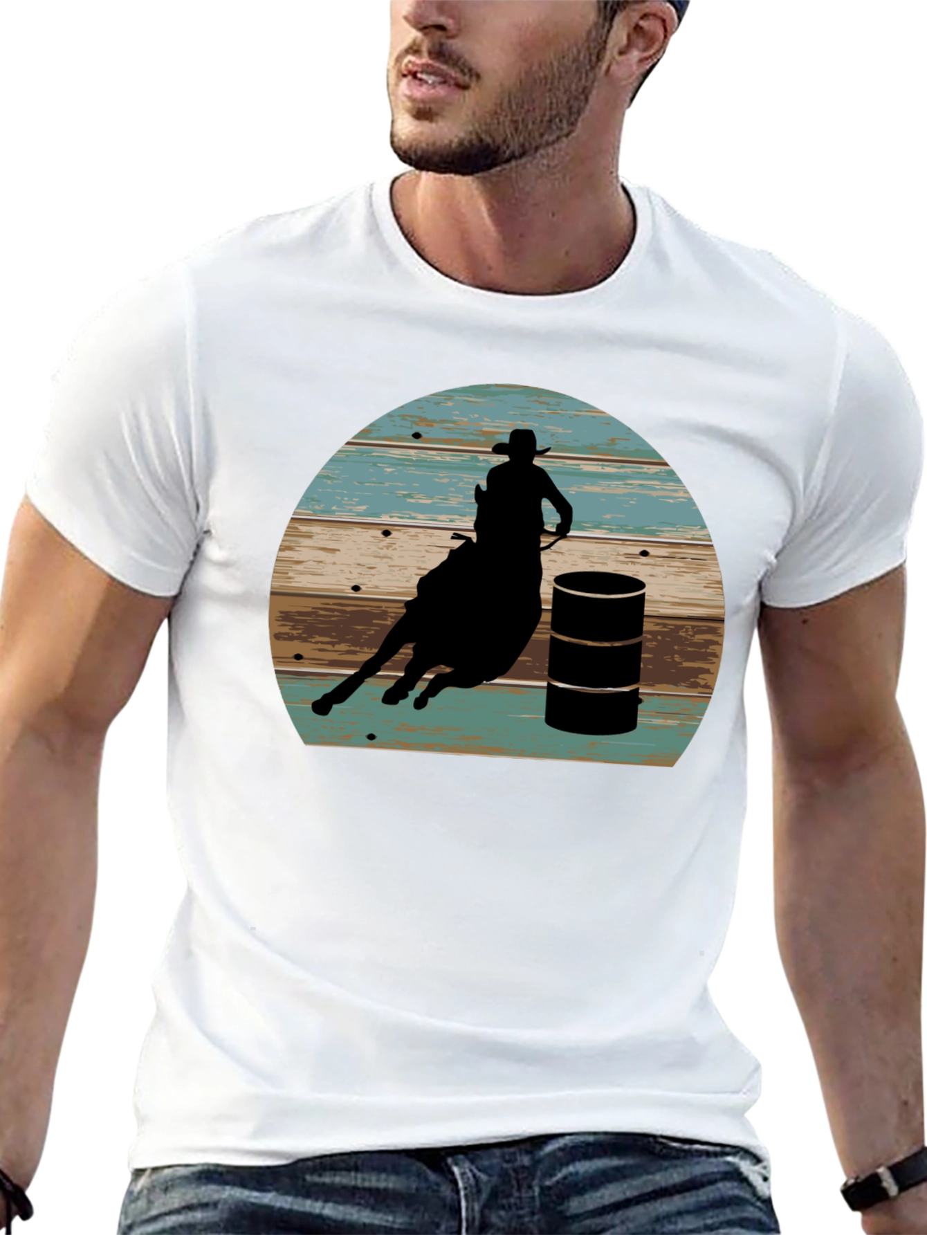Barrel Racing Graphic Tee - Rodeo Western Shirt