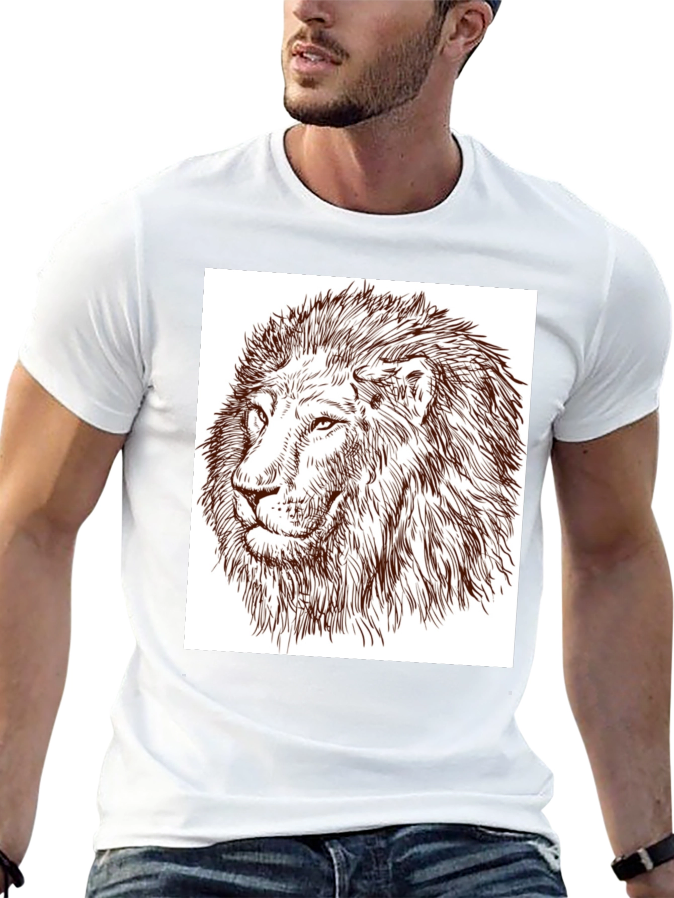 Lion Graphic Tee - Bold Black T-Shirt