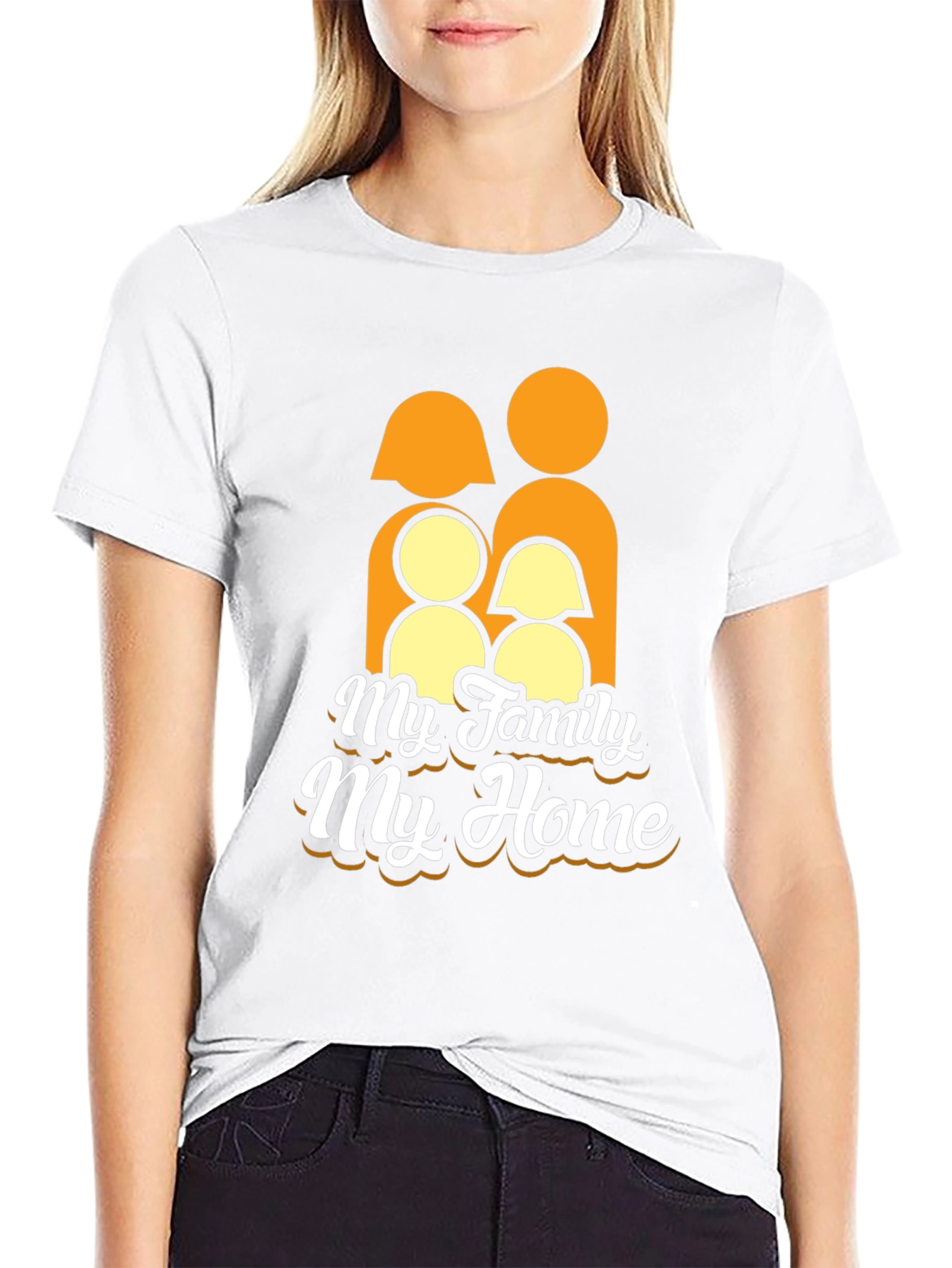 Family Home Graphic Tee - Black Unisex T-Shirt