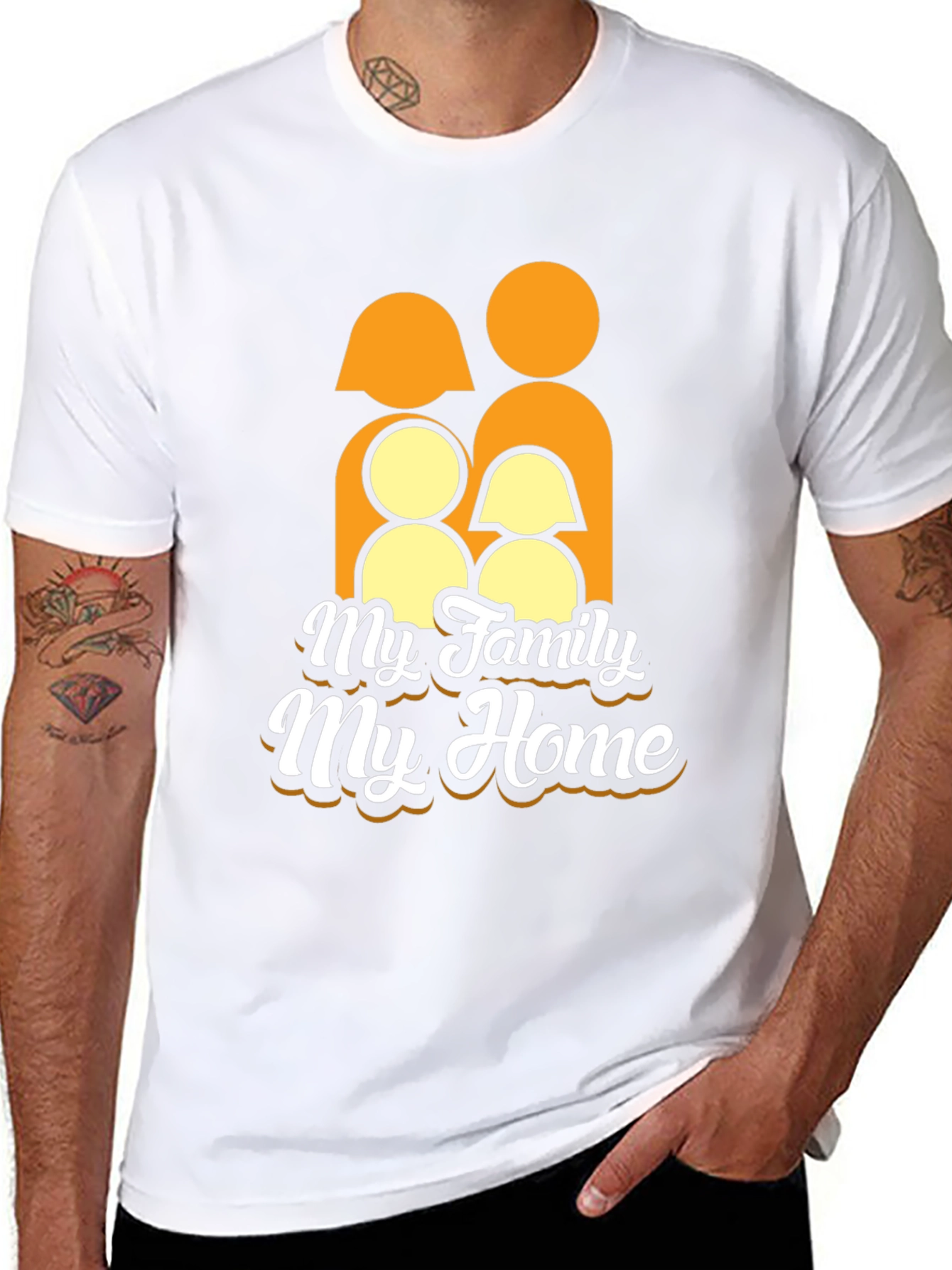 Family Home Graphic Tee - Black Unisex T-Shirt