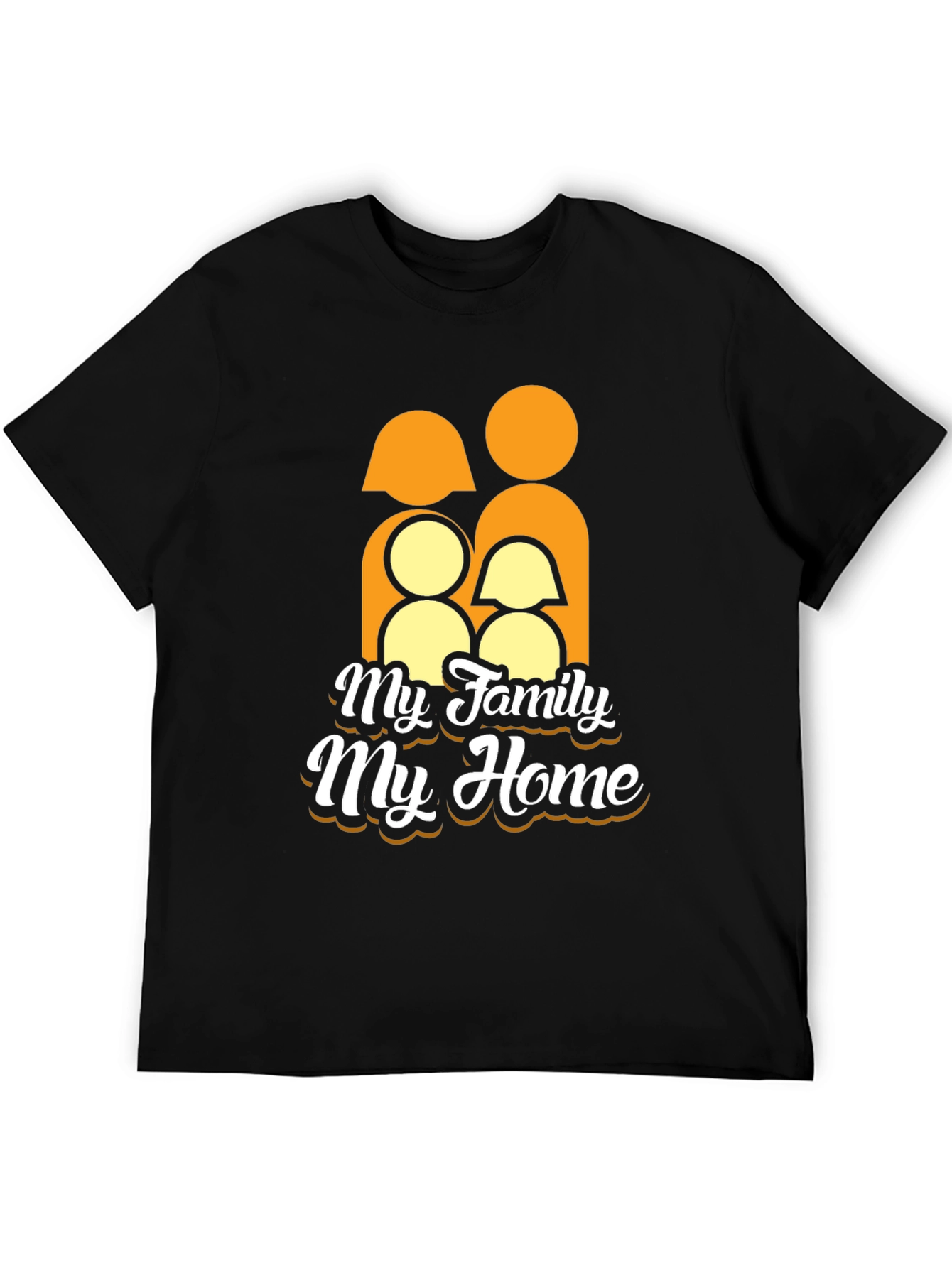 Family Home Graphic Tee - Black Unisex T-Shirt