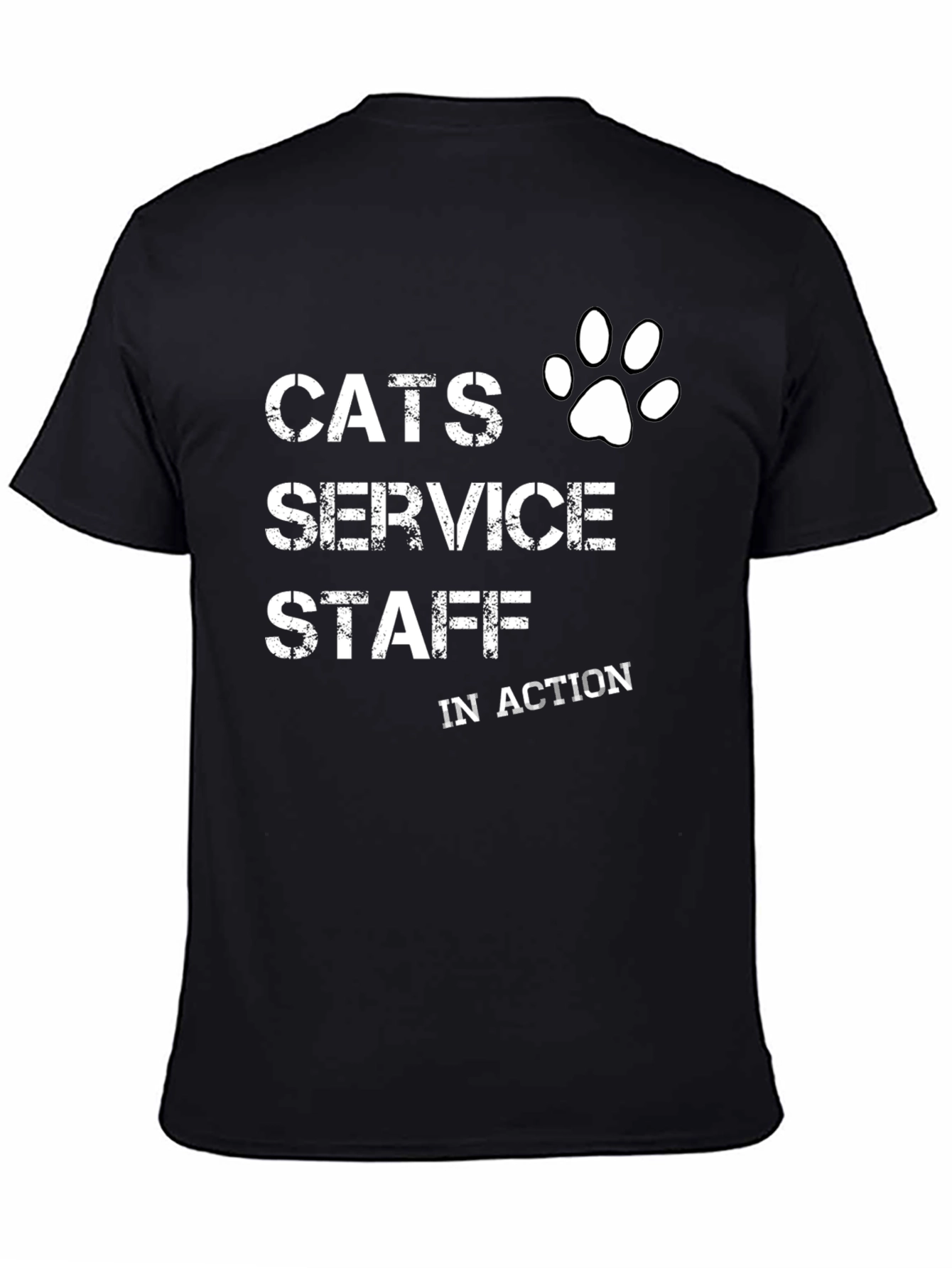 Cats Service Staff T-Shirt - Novelty Cat Lover Tee