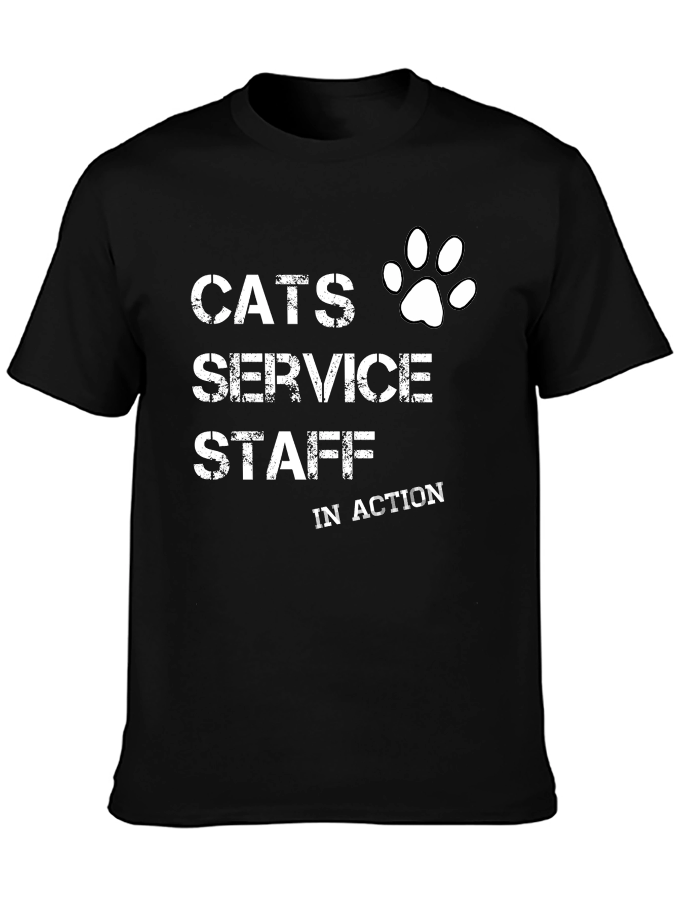 Cats Service Staff T-Shirt - Novelty Cat Lover Tee