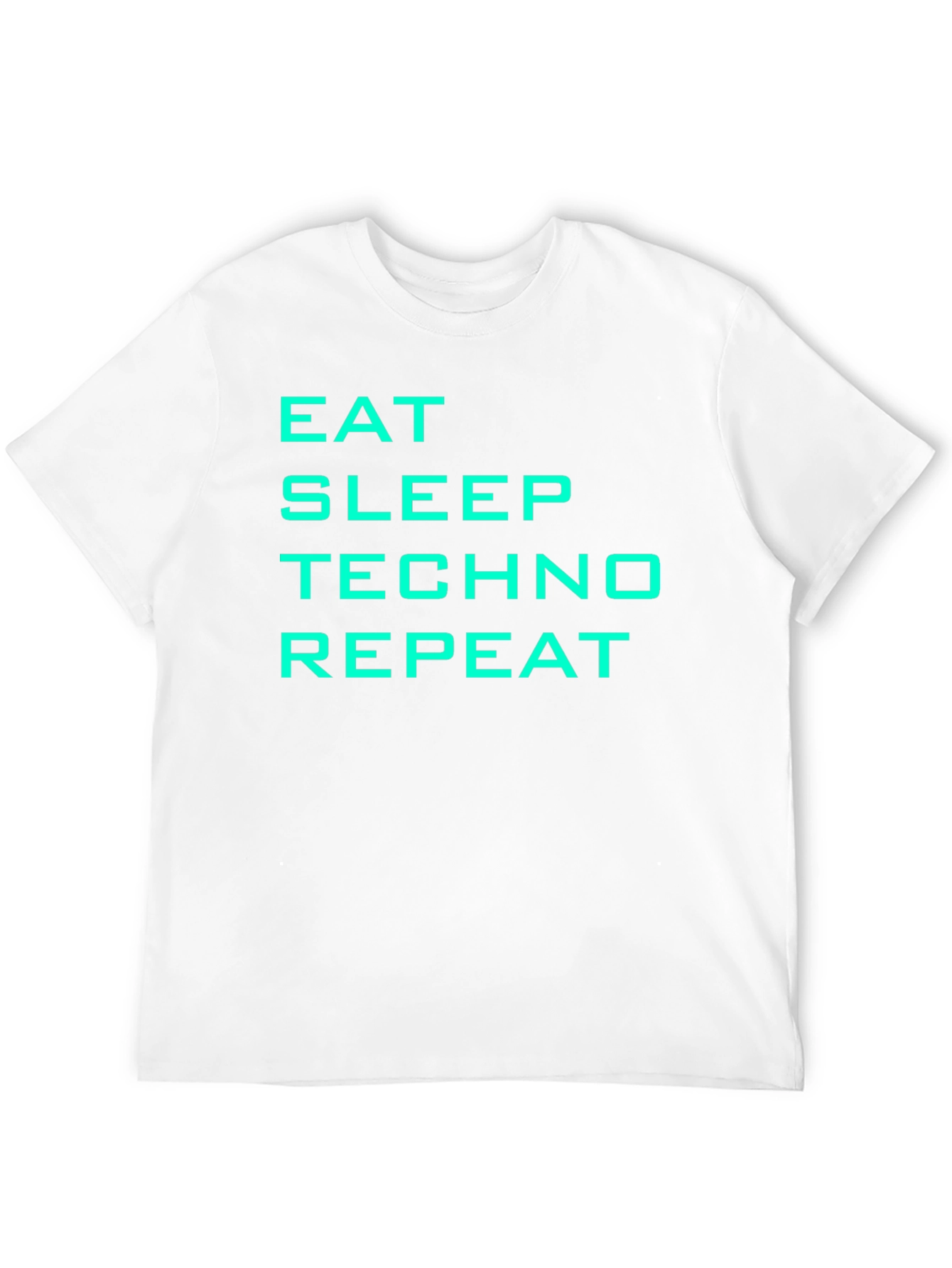 Eat Sleep Techno Repeat Black Graphic T-Shirt